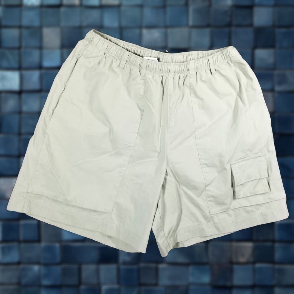 Nike Nike Men Shorts Casual Lounge Woven Lightweight 74% Cotton 26% Nylon Green M Activewear Size US 31 - 1 Thumbnail