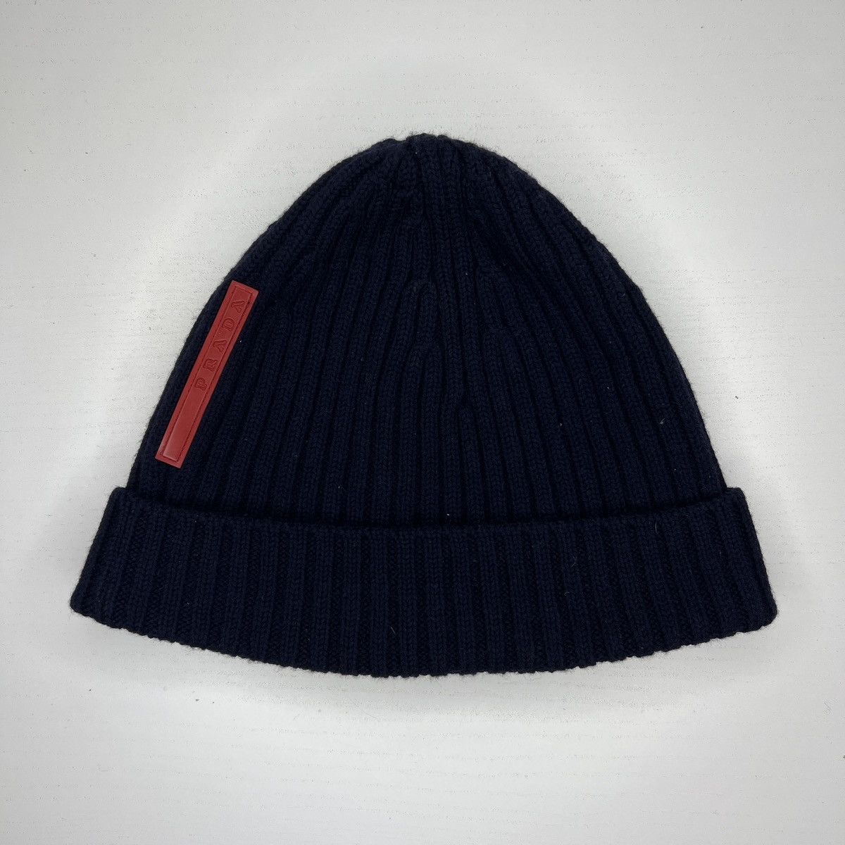 Prada Prada Sport 00s Beanie Wool Hat Red Label Logo | Grailed
