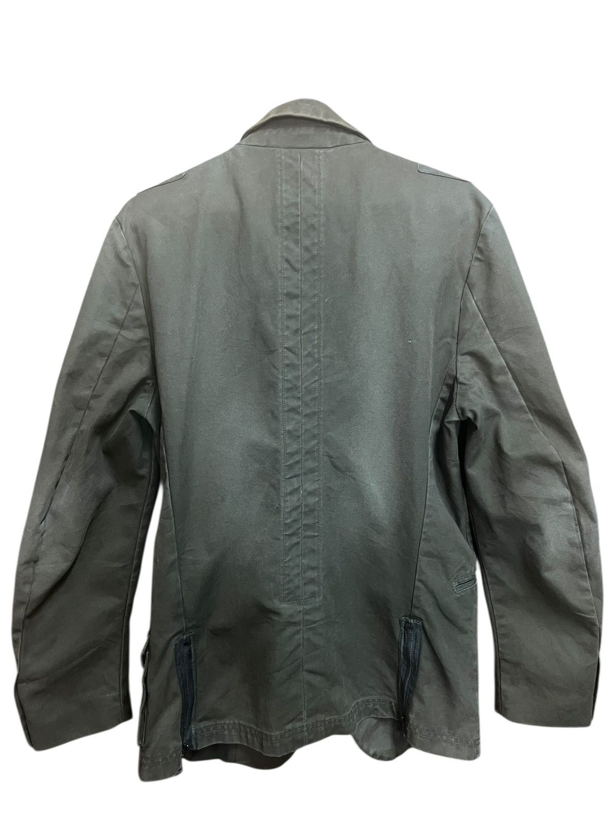 Diesel Diesel Diesel SK-Y78 Khaki Cotton Leather Trim Blazer Jacket Size US S / EU 44-46 / 1 - 2 Thumbnail