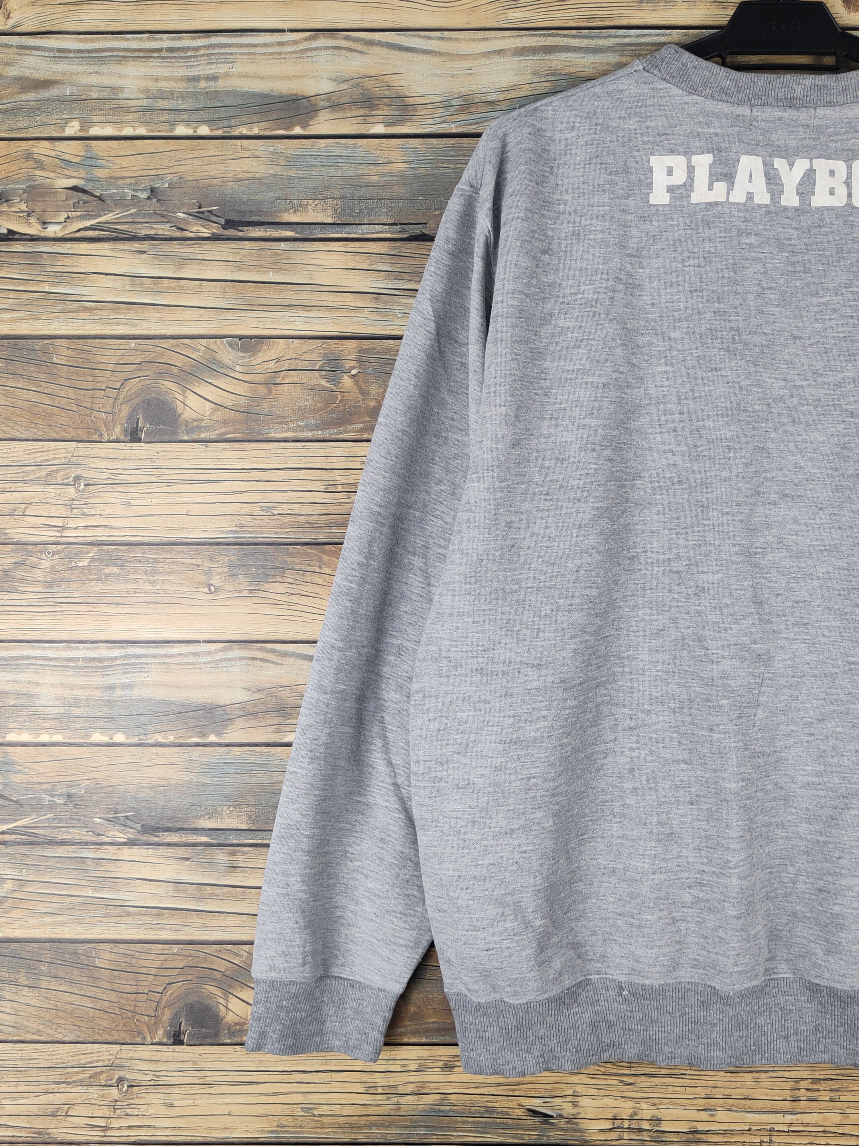 Japanese Brand Playboy vintage big logo Gray Sweatshirts #W1373 Size US L / EU 52-54 / 3 - 9 Thumbnail