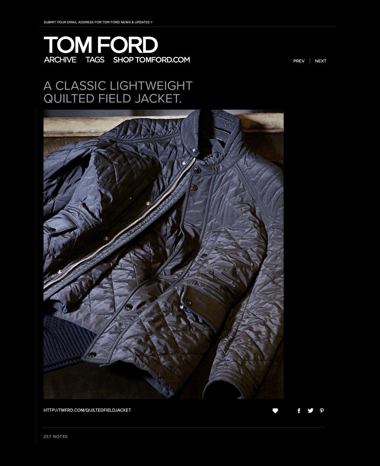 image of Ultimate $5000 Tom Ford Field Jacket, Impeccable Detail in Navy, Men's (Size Medium)