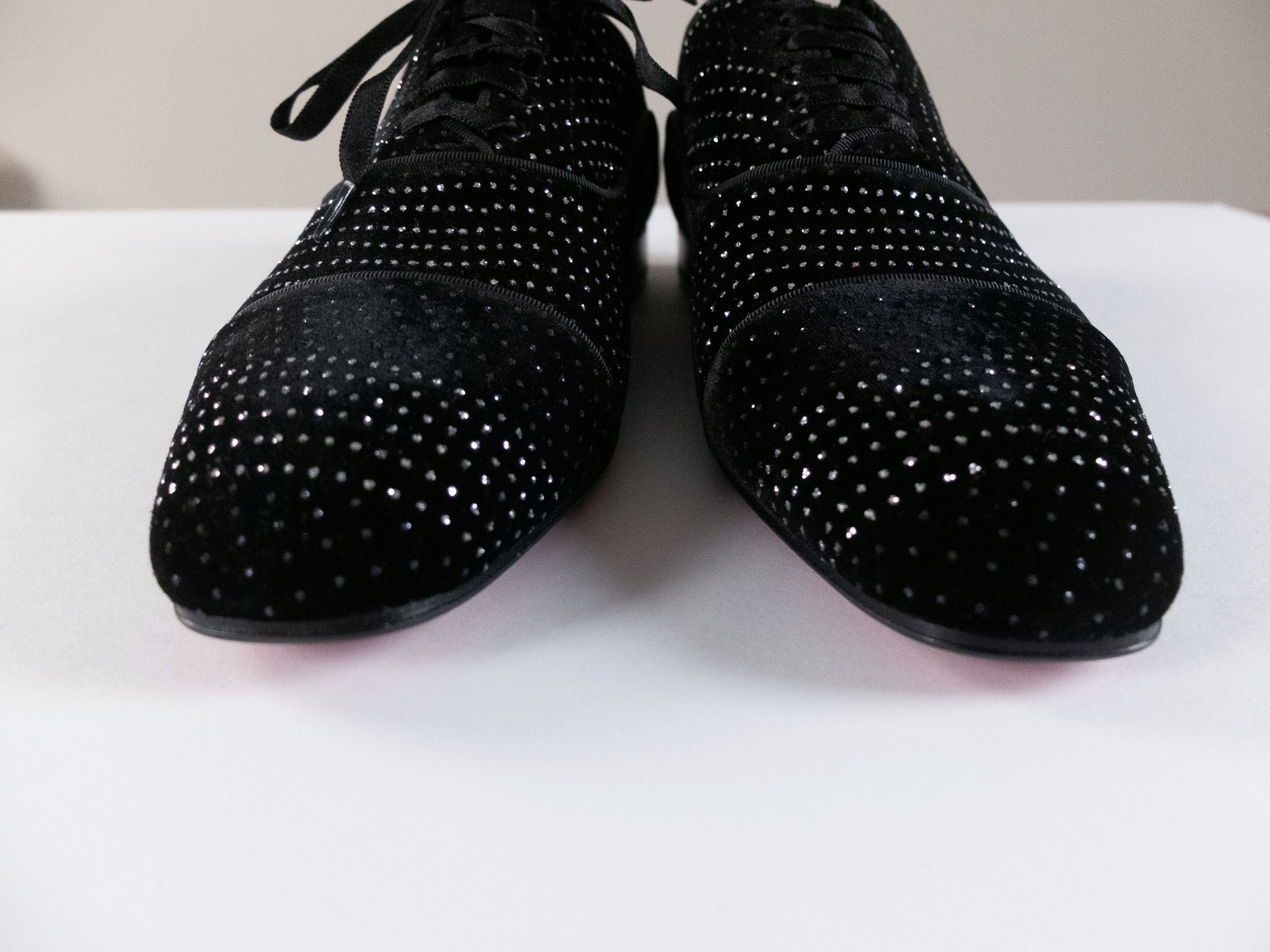 Christian Louboutin CHRISTIAN LOUBOUTIN Greggy Chick black studded velvet shoes Size US 9 / EU 42 - 5 Thumbnail