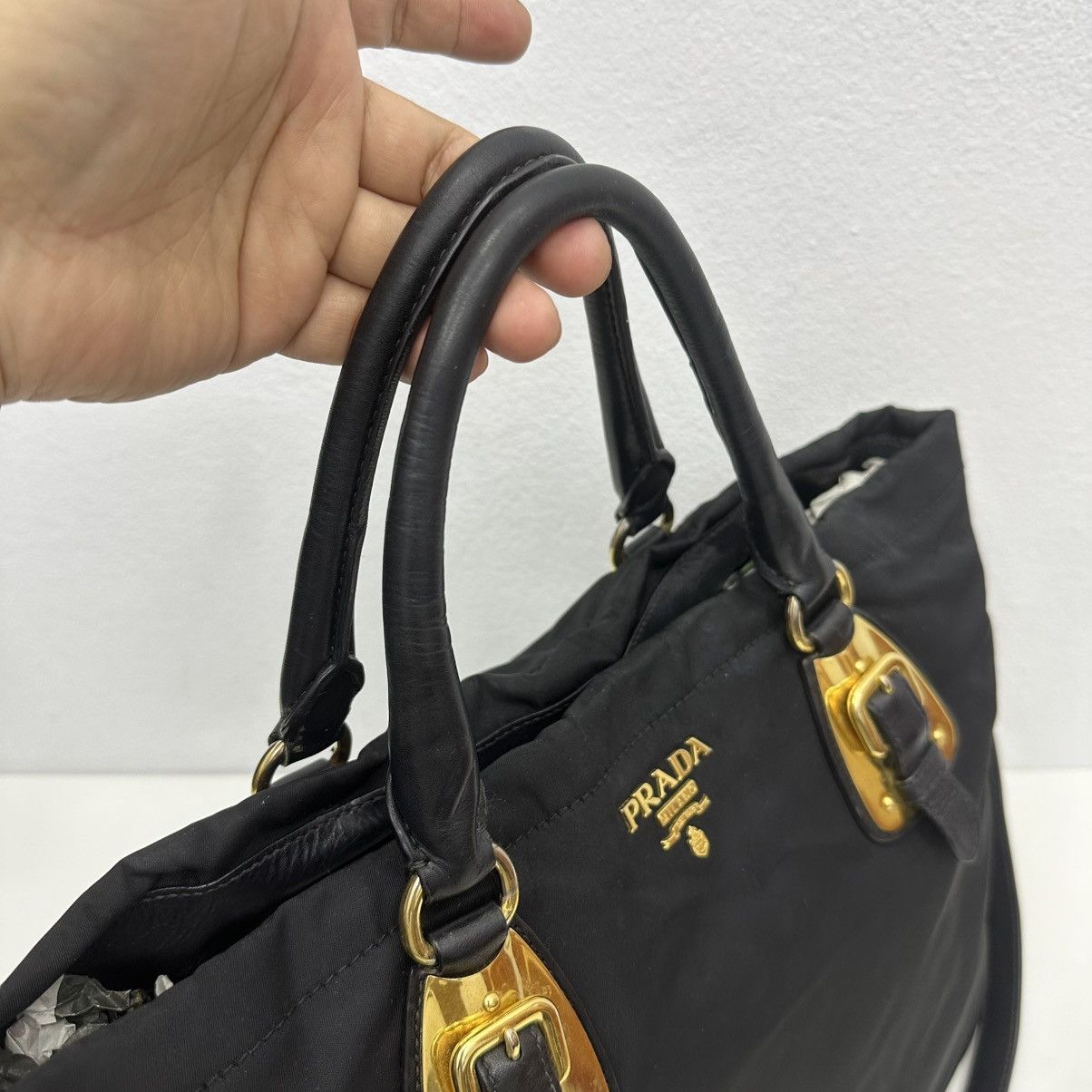 Prada ‼️LASTDROP‼️ AUTHENTIC PRADA TESSUTO CALF TOTE WITH LONG STRAP Size ONE SIZE - 10 Thumbnail