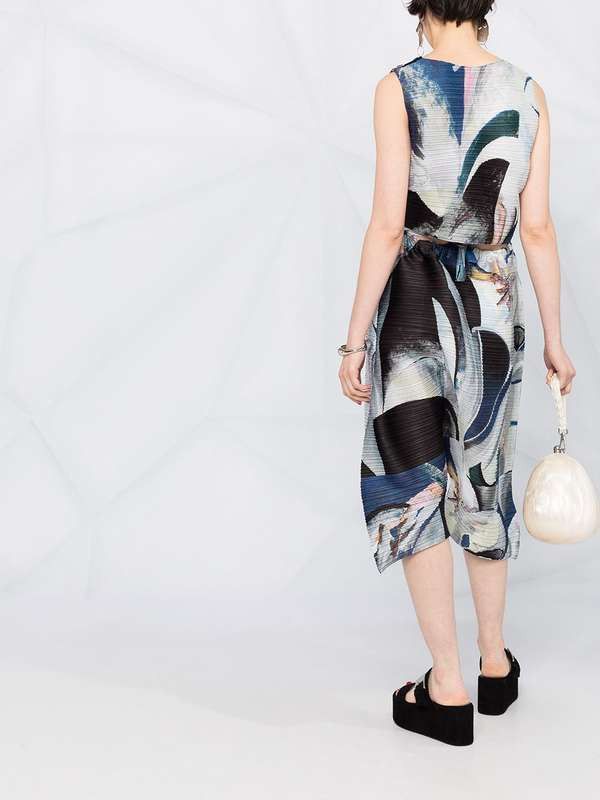 Issey Miyake o1mle0325 Pleats Please Musa Jumpsuit in Multicolor Size 30" / US 8 / IT 44 - 4 Thumbnail