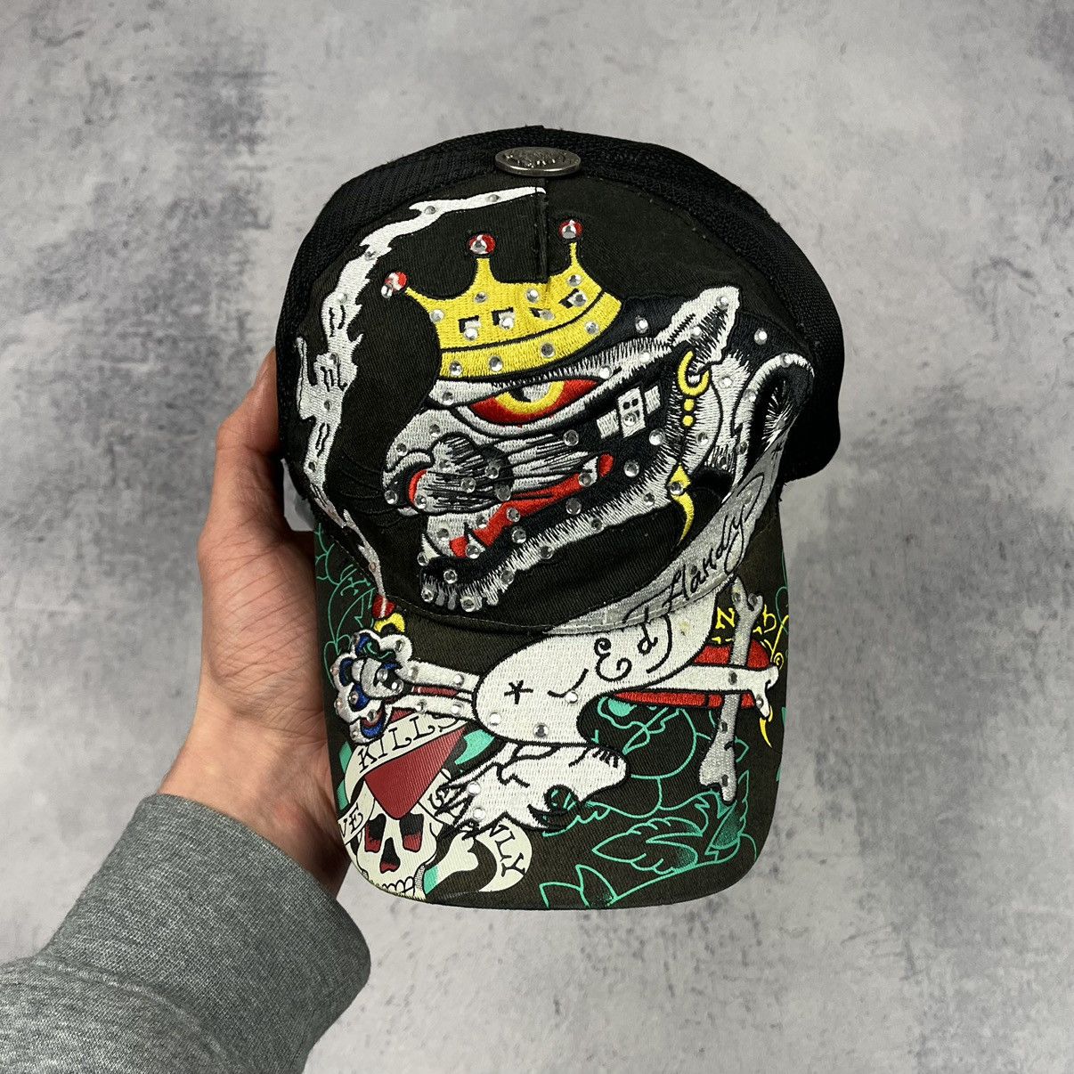 Ed Hardy Vintage Ed Hardy By Christian Audigier y2k panther cap 90’s Size ONE SIZE - 2 Thumbnail