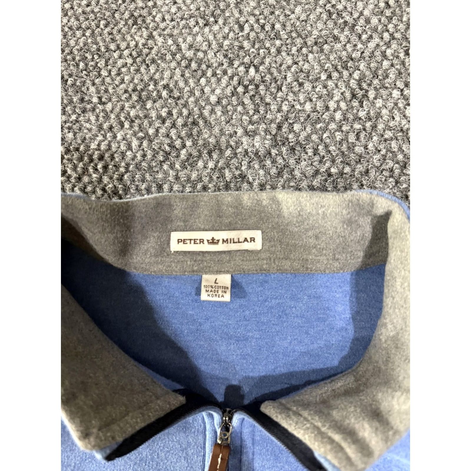Peter Millar Peter Millar Sweater Mens Large Blue Mock Neck 1/4 Zip Pullover Size US L / EU 52-54 / 3 - 6 Thumbnail