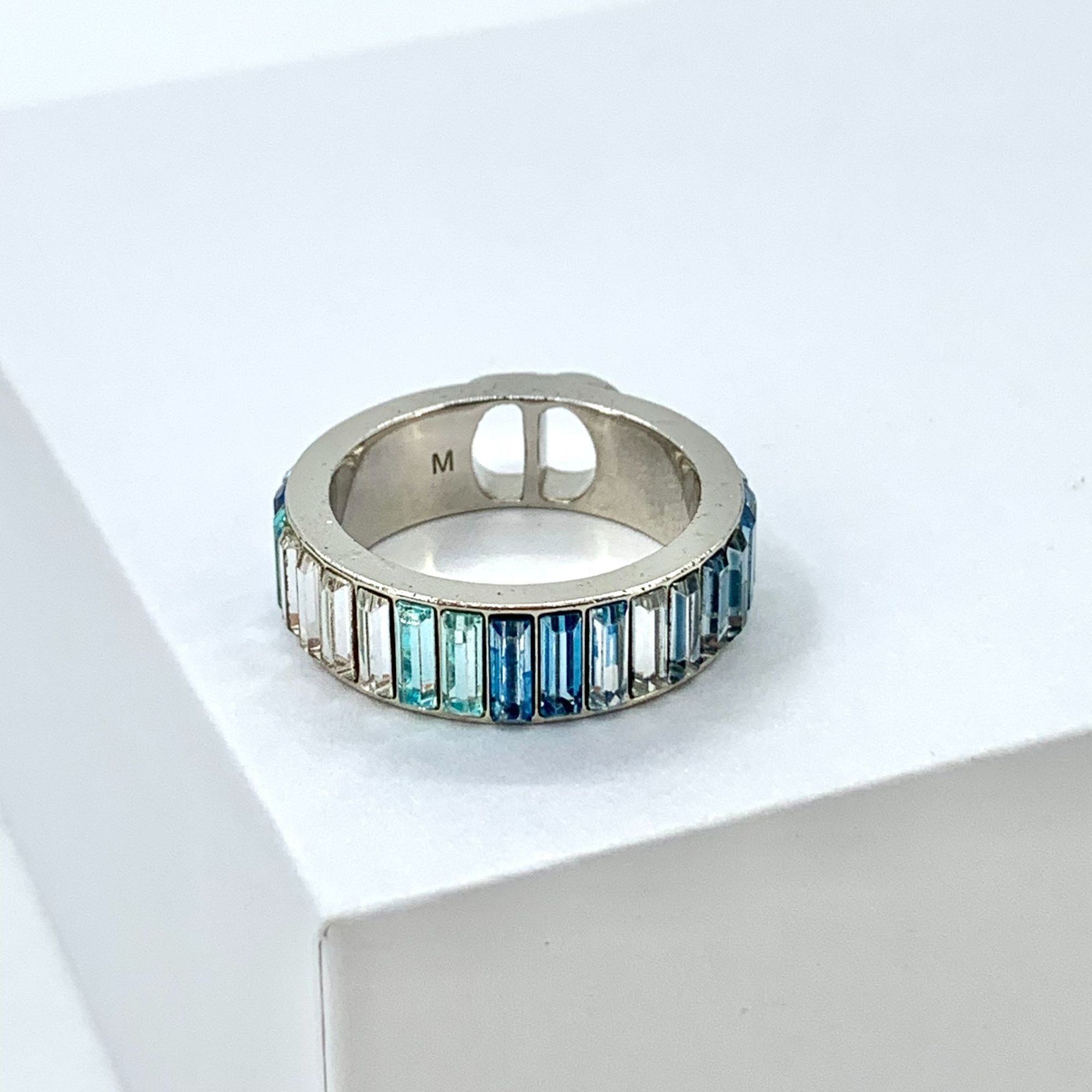 Dior Dior Silver CD Cutout Zirconia Ring with Crystals (Size M)💍 Size ONE SIZE - 9 Thumbnail