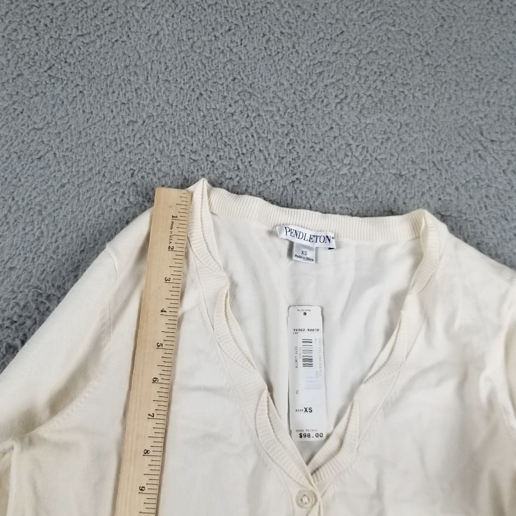 Pendleton Vintage Pendleton Silk Blend Cardigan Sweater Women XS Ivory Knit Autumn Nautical Business Size XS / US 0-2 / IT 36-38 - 4 Thumbnail