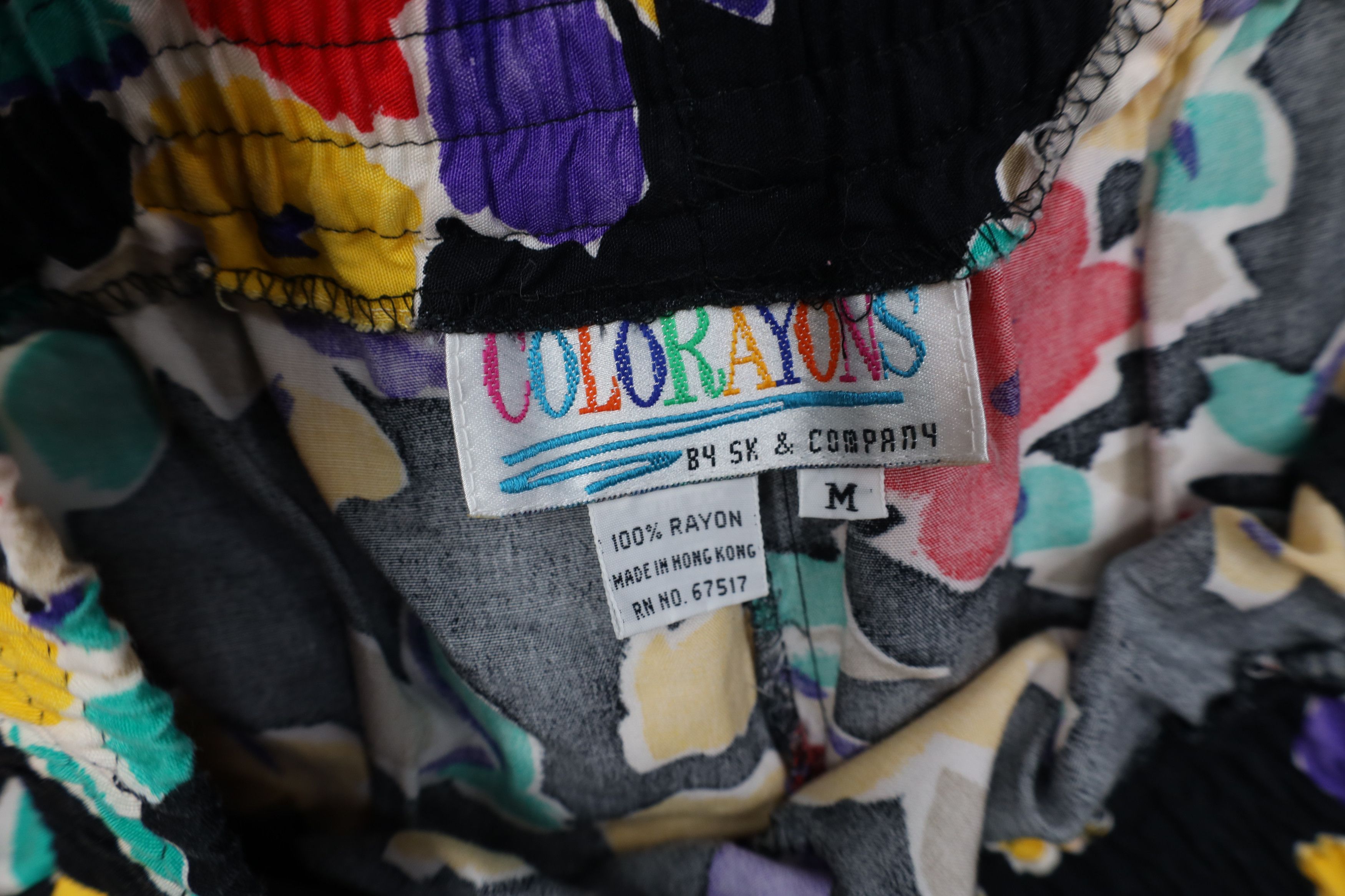 Vintage Vintage 90s Streetwear Gabardine Abstract Flower Harem Pants Size 32" / US 10 / IT 46 - 6 Thumbnail