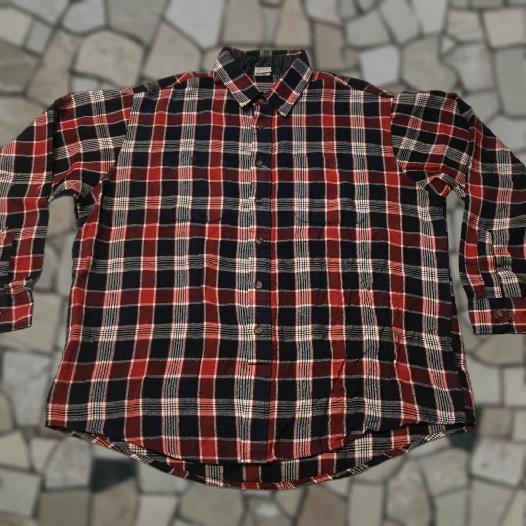 Vintage VINTAGE Windridge Shirt Mens XL Red Navy Plaid Flannel Button-Up 90s Western Casual Size US XL / EU 56 / 4 - 1 Thumbnail