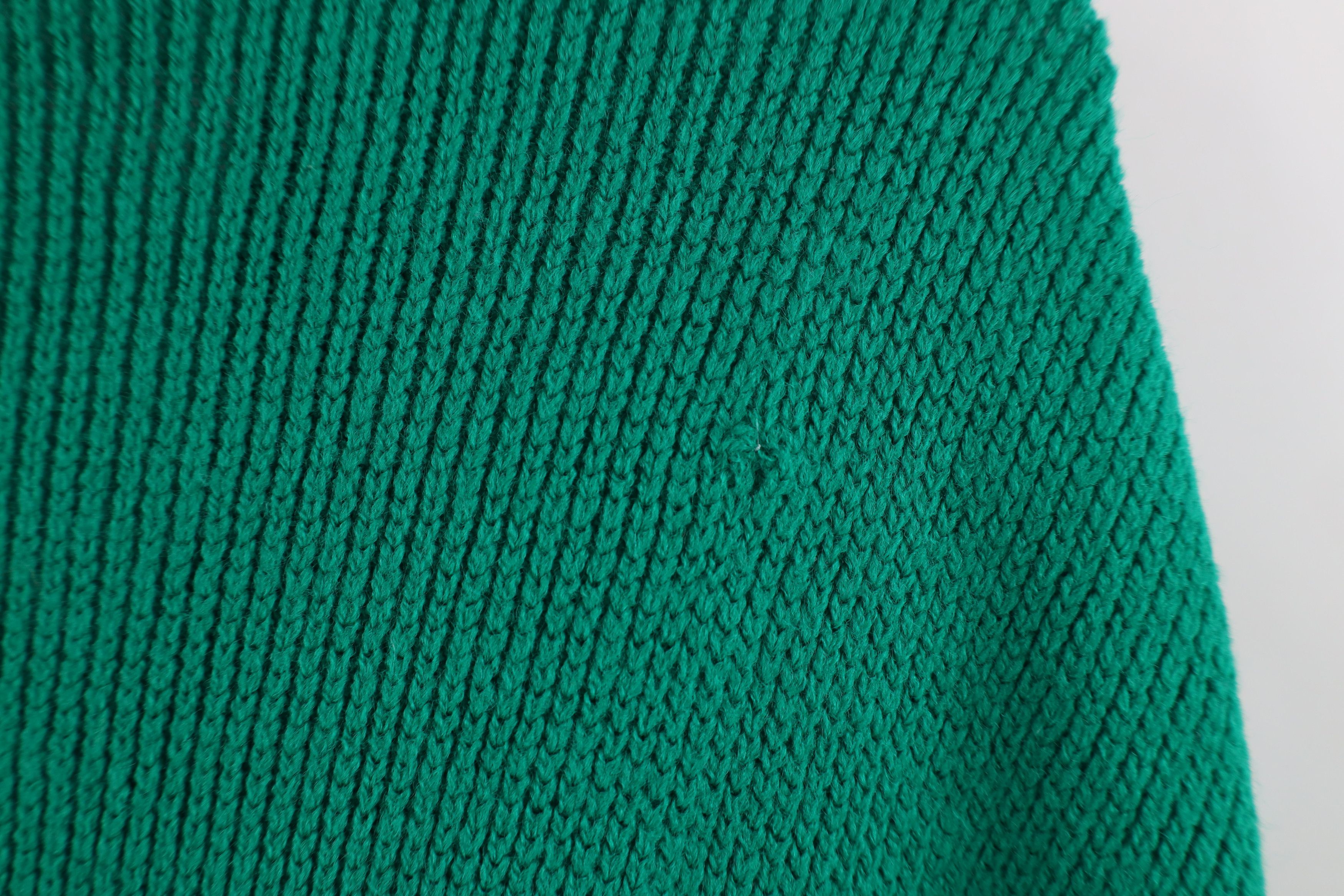 Vintage Vintage 70s Streetwear Blank Ribbed Knit V-Neck Sweater Size US XXL / EU 58 / 5 - 10 Thumbnail