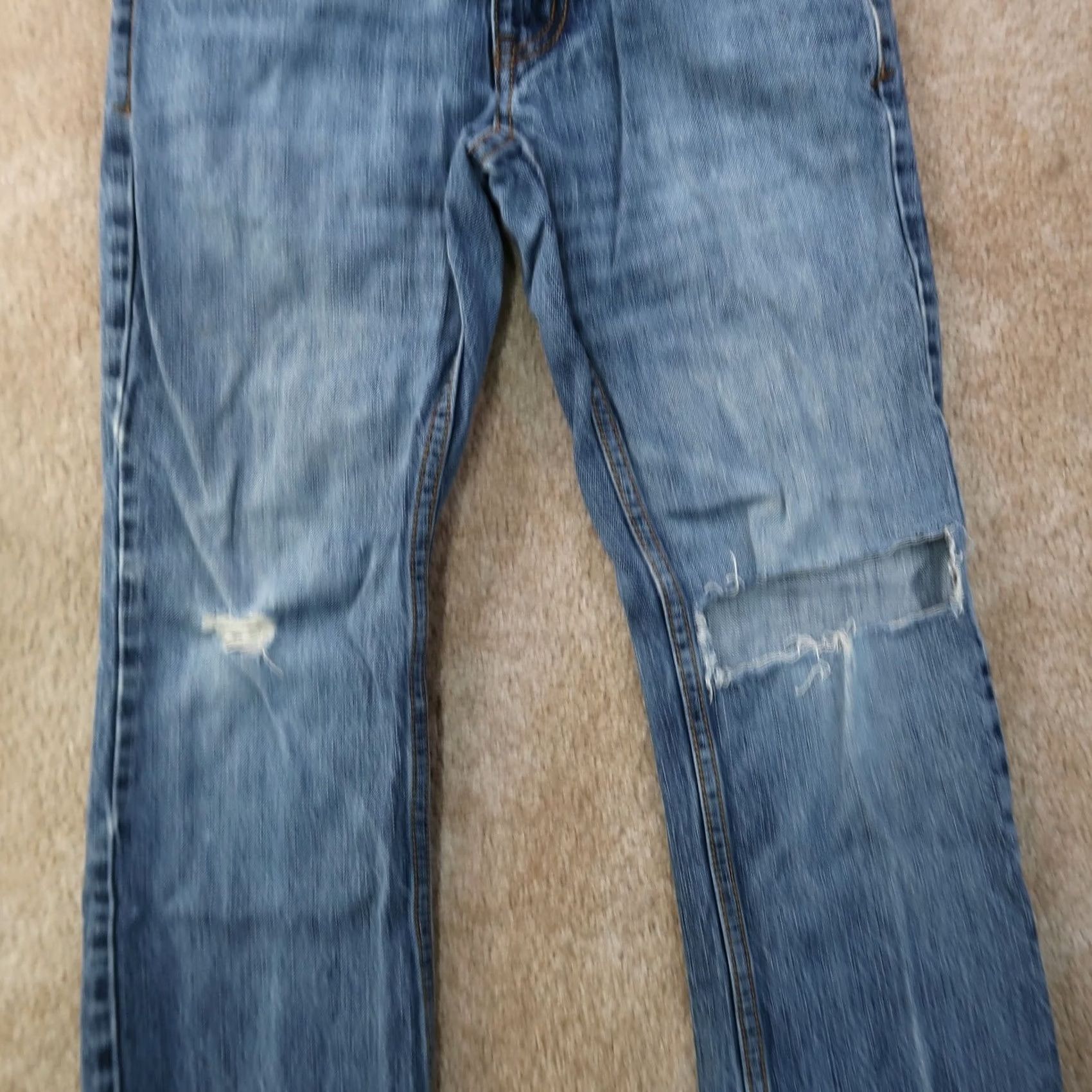 Vintage Aeropostale Jeans men’s 28x30 Blue Denim Bootcut Distressed 5-Pocket Regular Rise Mid Size US 28 / EU 44 - 3 Thumbnail
