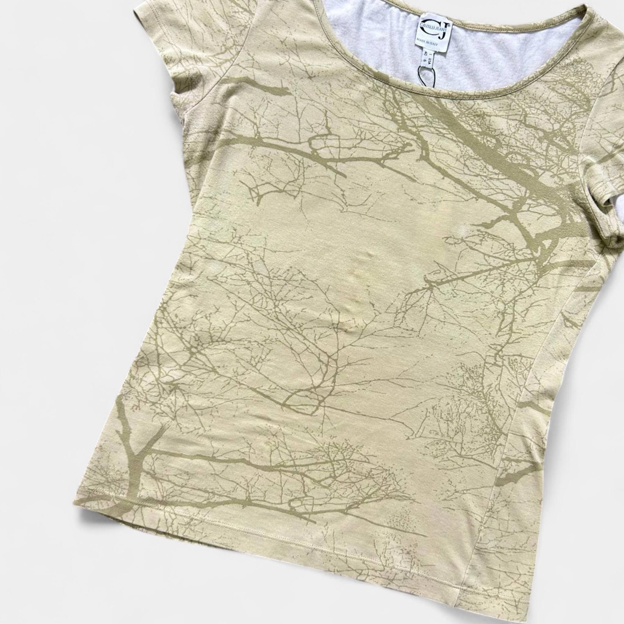 Roberto Cavalli Cavalli Tree Motif Tee Size XS / US 0-2 / IT 36-38 - 2 Thumbnail