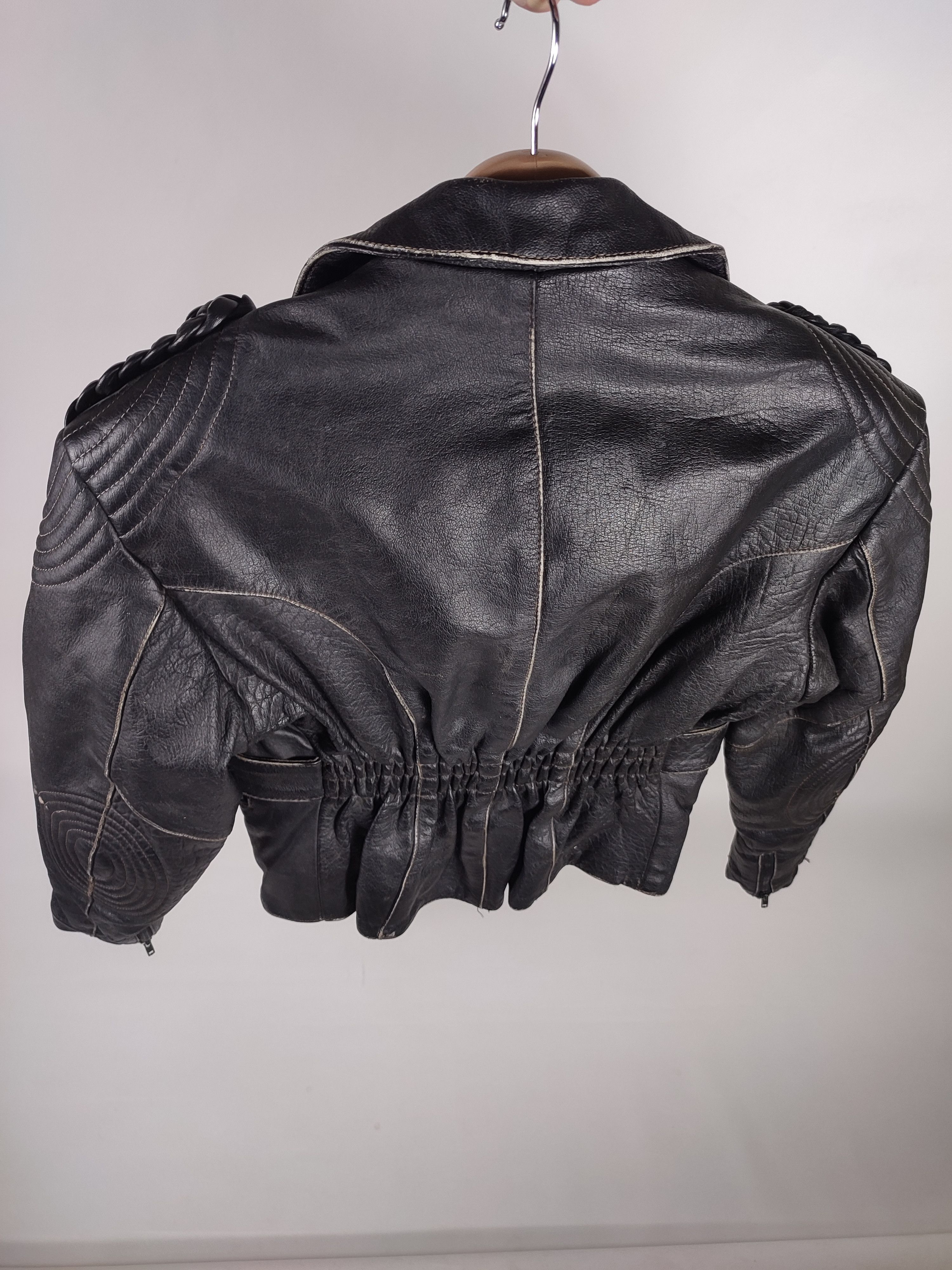 Vintage Vintage Moto Biker Faded Leather Jacket Size US M / EU 48-50 / 2 - 16 Thumbnail