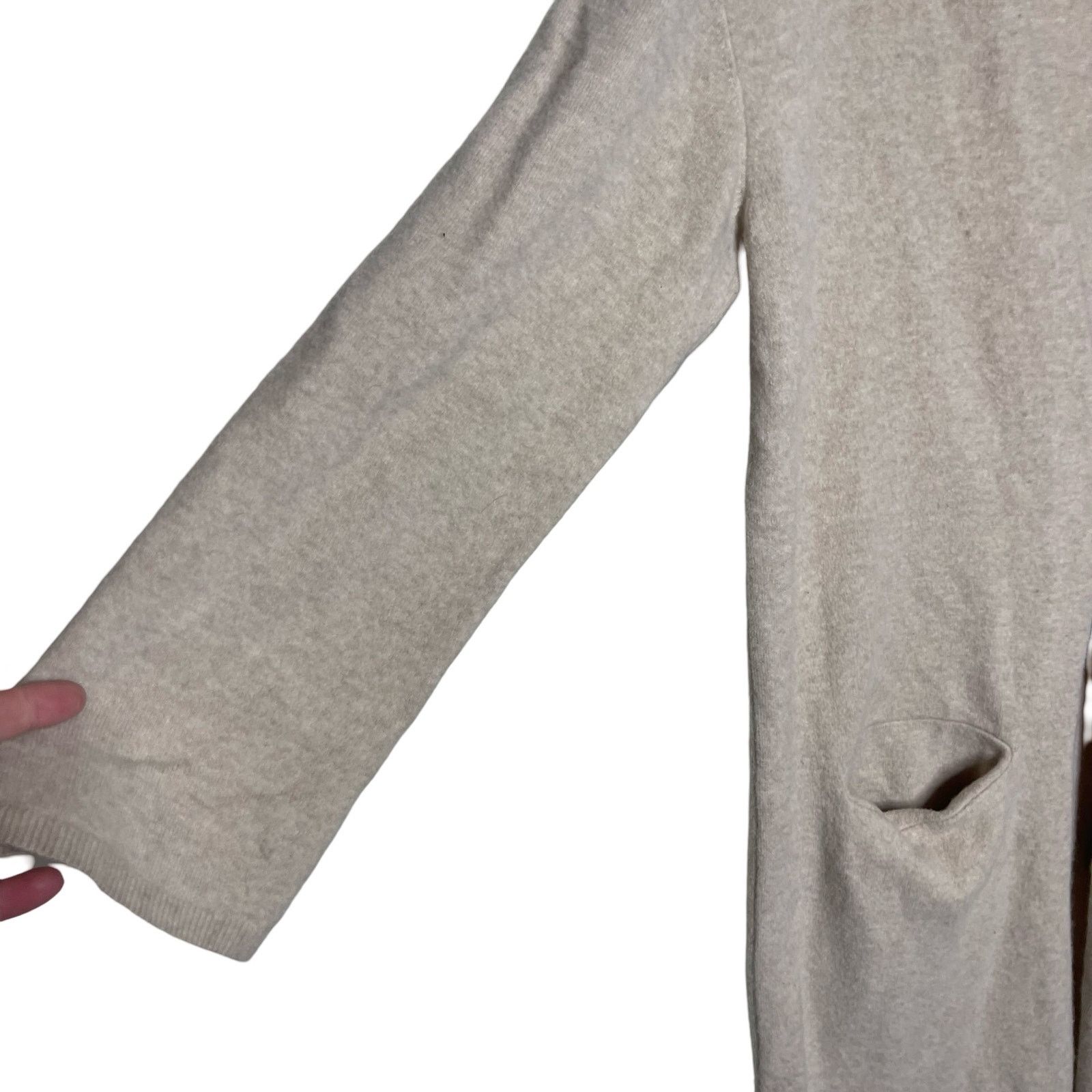Anine Bing Anine Bing Jasni V-neck cardigan ivory cream long wool O/S Size ONE SIZE - 3 Thumbnail