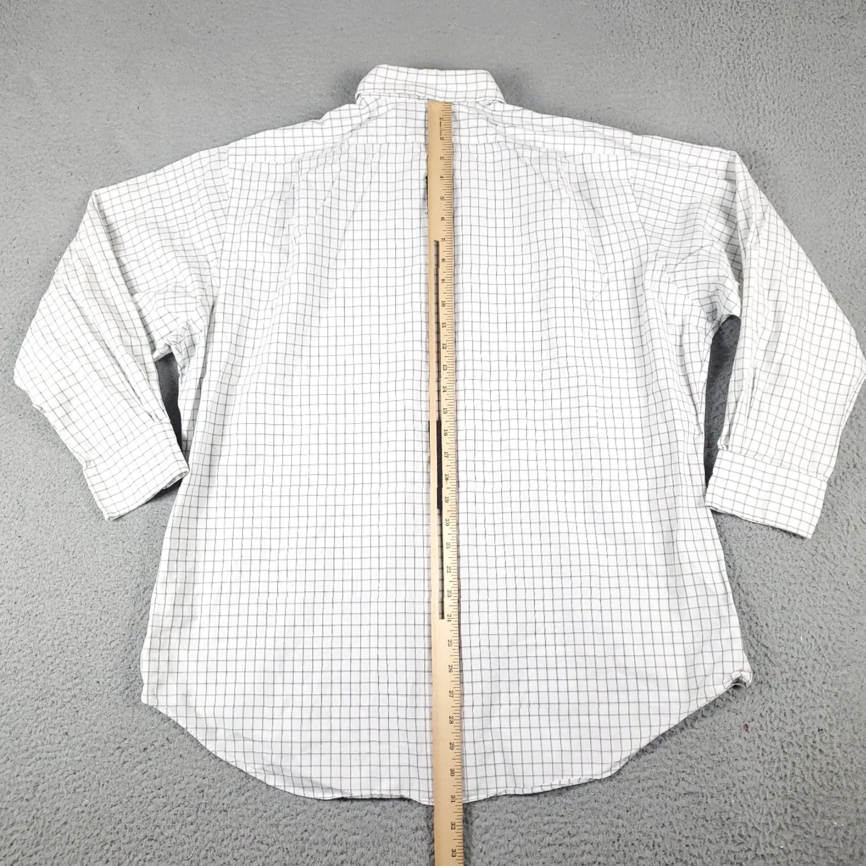 Ralph Lauren Ralph Lauren Dress Shirt Mens 17 Gray Check Long Sleeve Button Down Casual Modern Size 46R - 4 Thumbnail