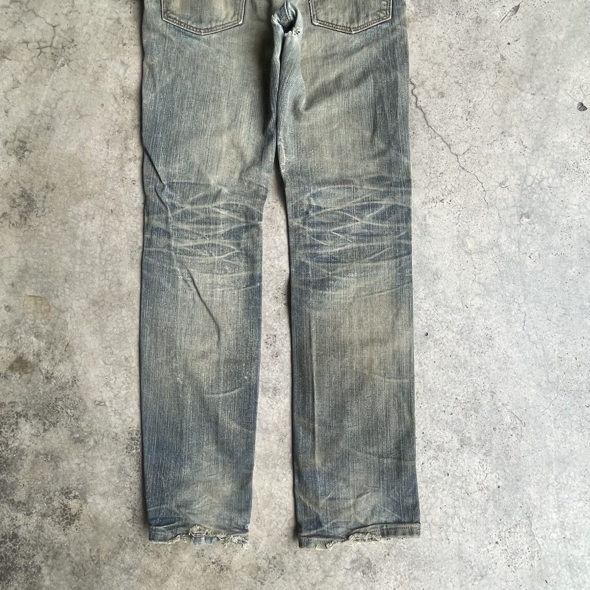 Wrangler 🔥Vintage 80s Wrangler Stoned Washed Ripped Denim Jeans Size US 32 / EU 48 - 6 Thumbnail