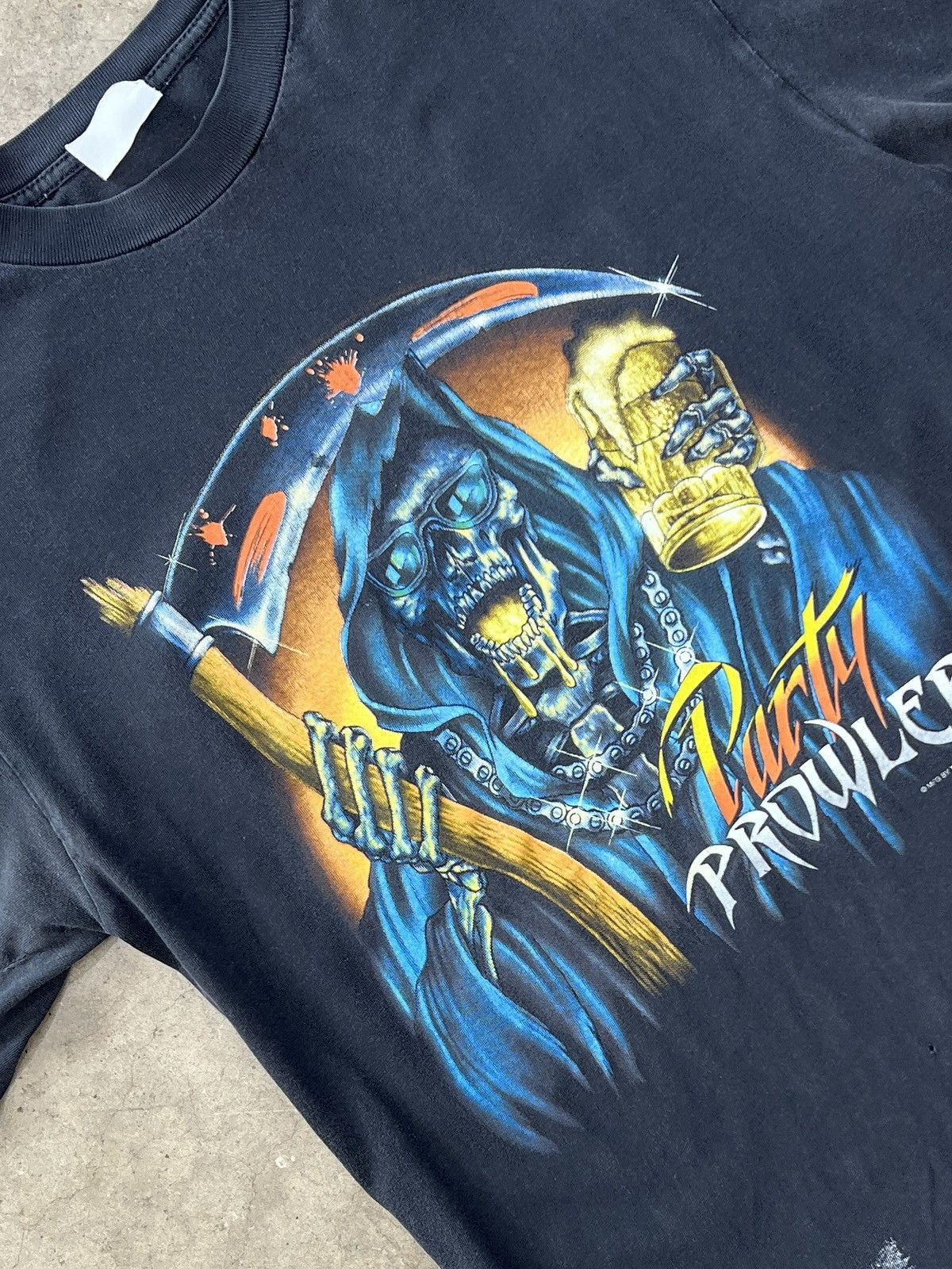 Vintage Vintage Grim Reaper Thunder Sportwear Party Power Tee Large Size US L / EU 52-54 / 3 - 1 Thumbnail