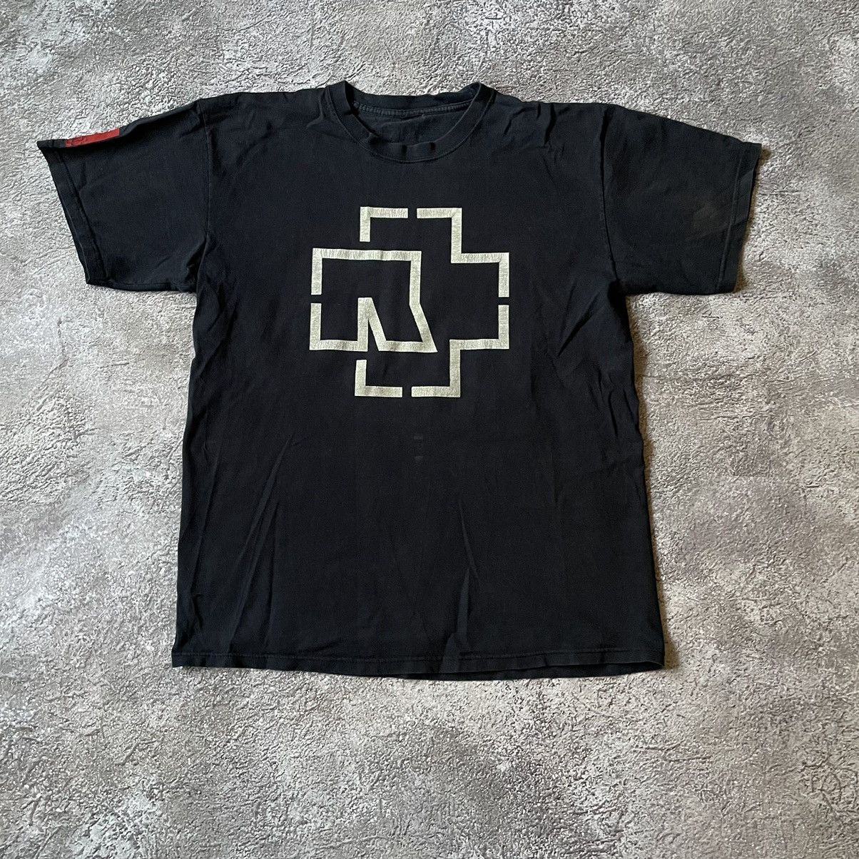Vintage Vintage 90s Rammstein Graphic Tee Black Goth Band Techwear M Size US M / EU 48-50 / 2 - 3 Thumbnail