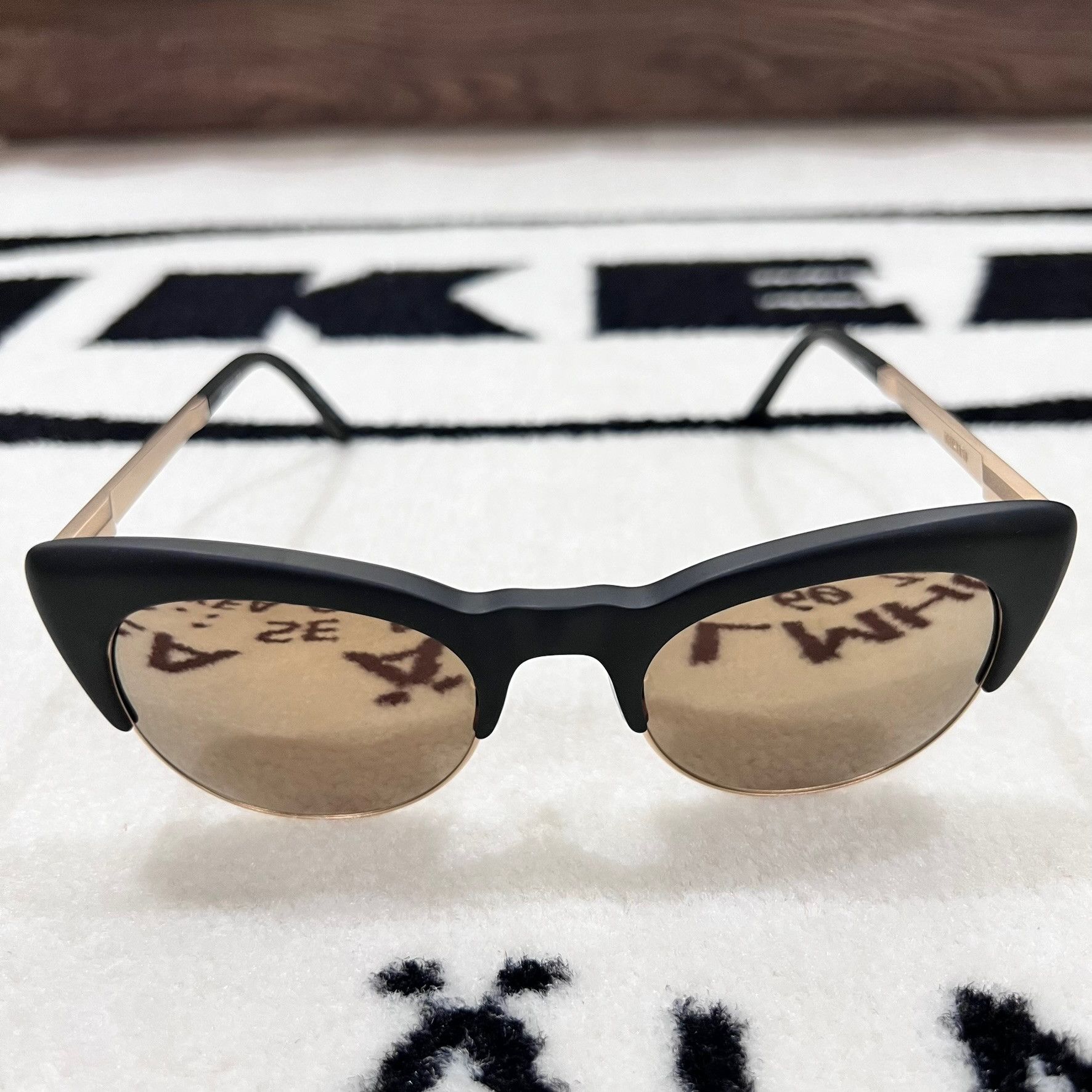 Matsuda Infamous Matsuda Gold Mirror Sunglasses Matte Black Titanium Size ONE SIZE - 2 Thumbnail