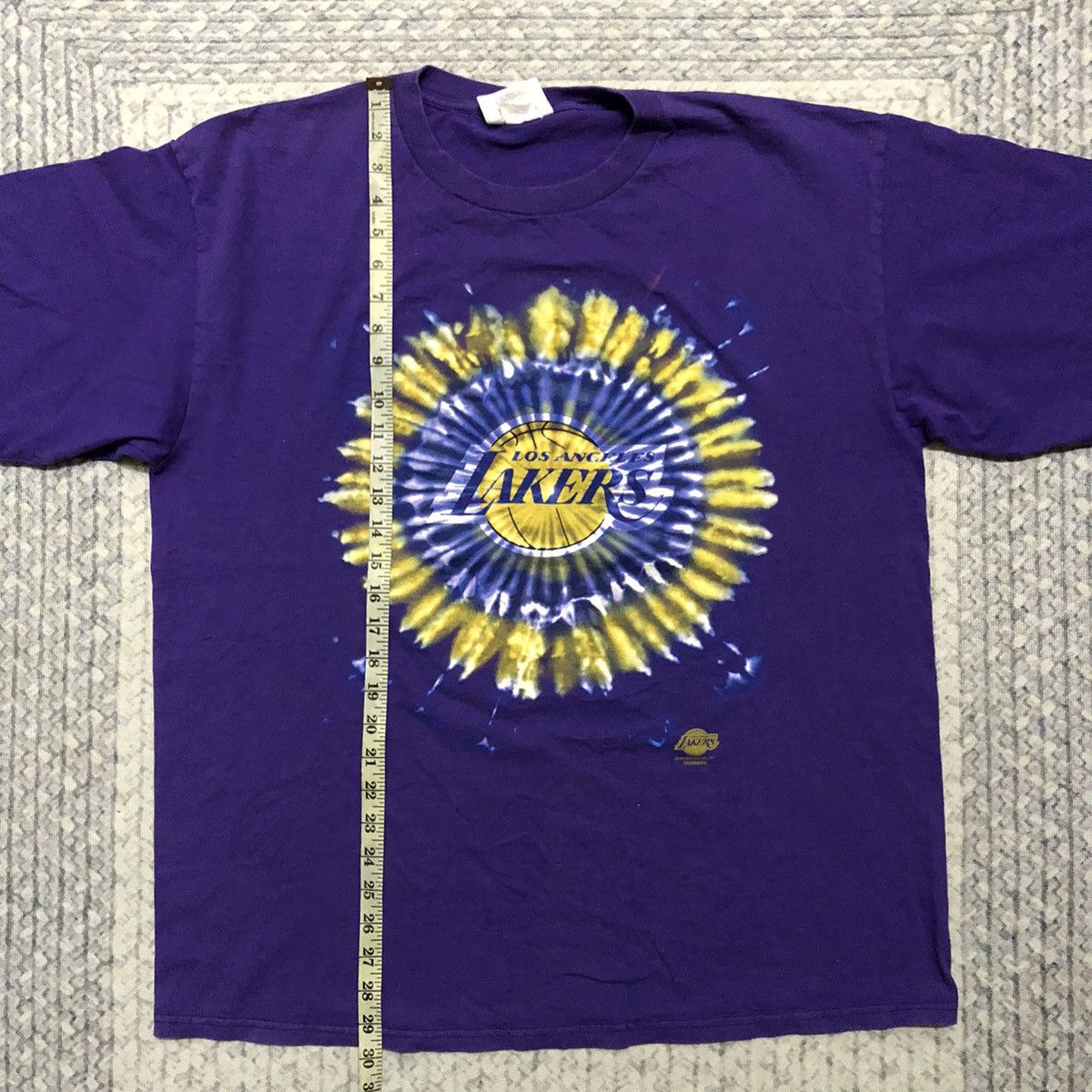 NBA × Vintage Rare Vintage NBA L.A Lakers Tye Dye Logo Tees Size US XL / EU 56 / 4 - 14 Thumbnail
