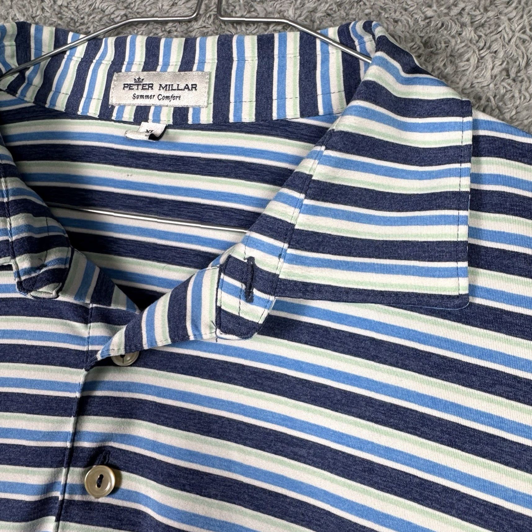 Peter Millar Peter Millar Summer Comfort Crown Sport Polo Mens XL Shirt Wicking Golf Stretch Size US XL / EU 56 / 4 - 2 Thumbnail