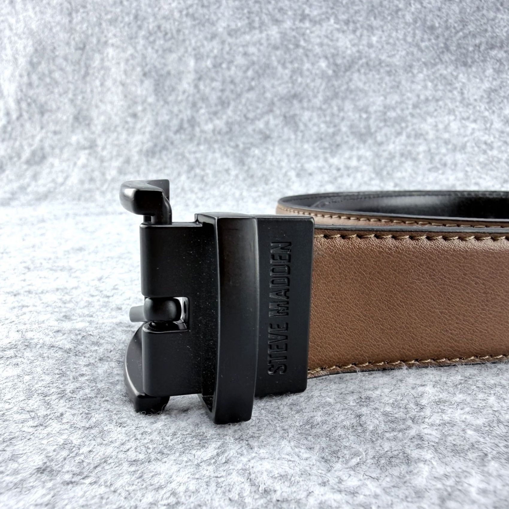 Steve Madden Steve Madden Reversible Belt Fits Men's Size 32 Black Brown Metal Buckle SMB-106 New Size 32 - 3 Thumbnail