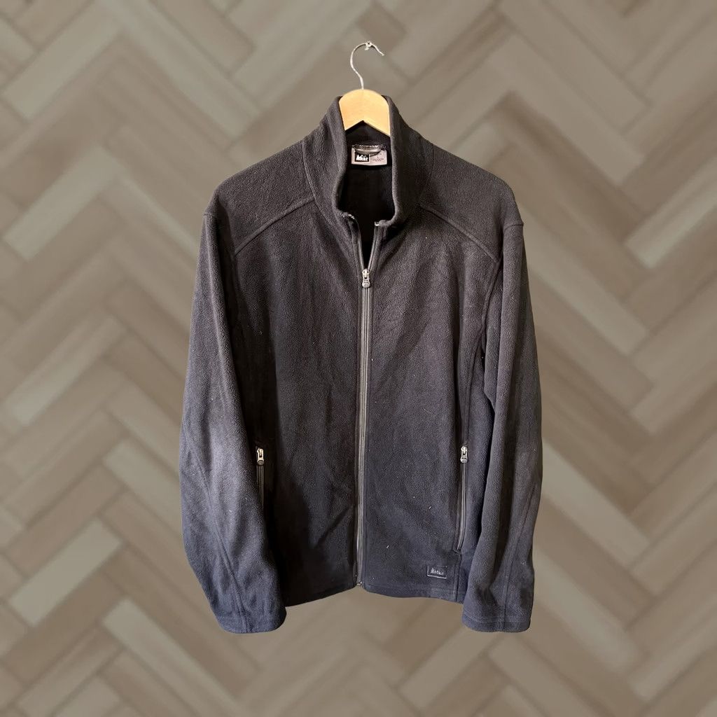 Vintage REI Mens Black Fleece Long Sleeve Full Zip Sweater Size Large Size US L / EU 52-54 / 3 - 1 Thumbnail