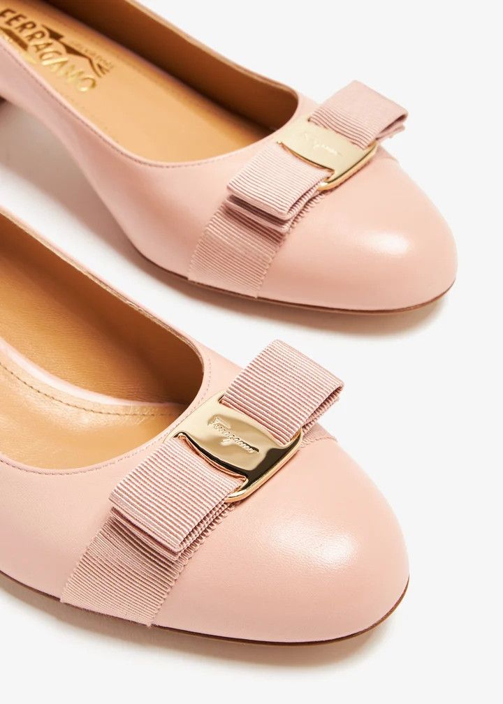 Salvatore Ferragamo o1y0426 Ballet Flats in Light Pink Size US 5.5 / IT 35.5 - 3 Thumbnail