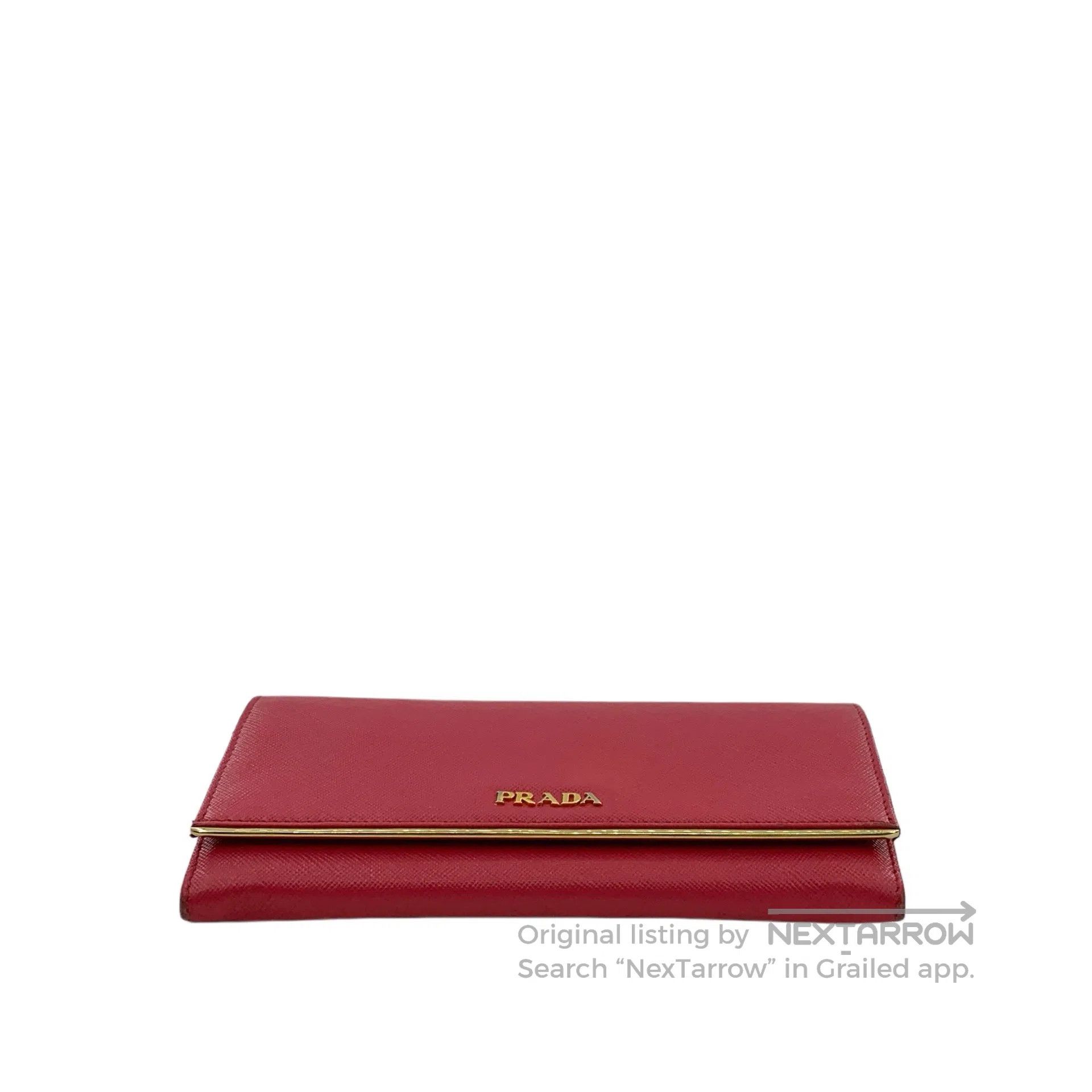 Prada Prada Red Logo Stamped Money Clip Wallet| Size ONE SIZE - 5 Thumbnail