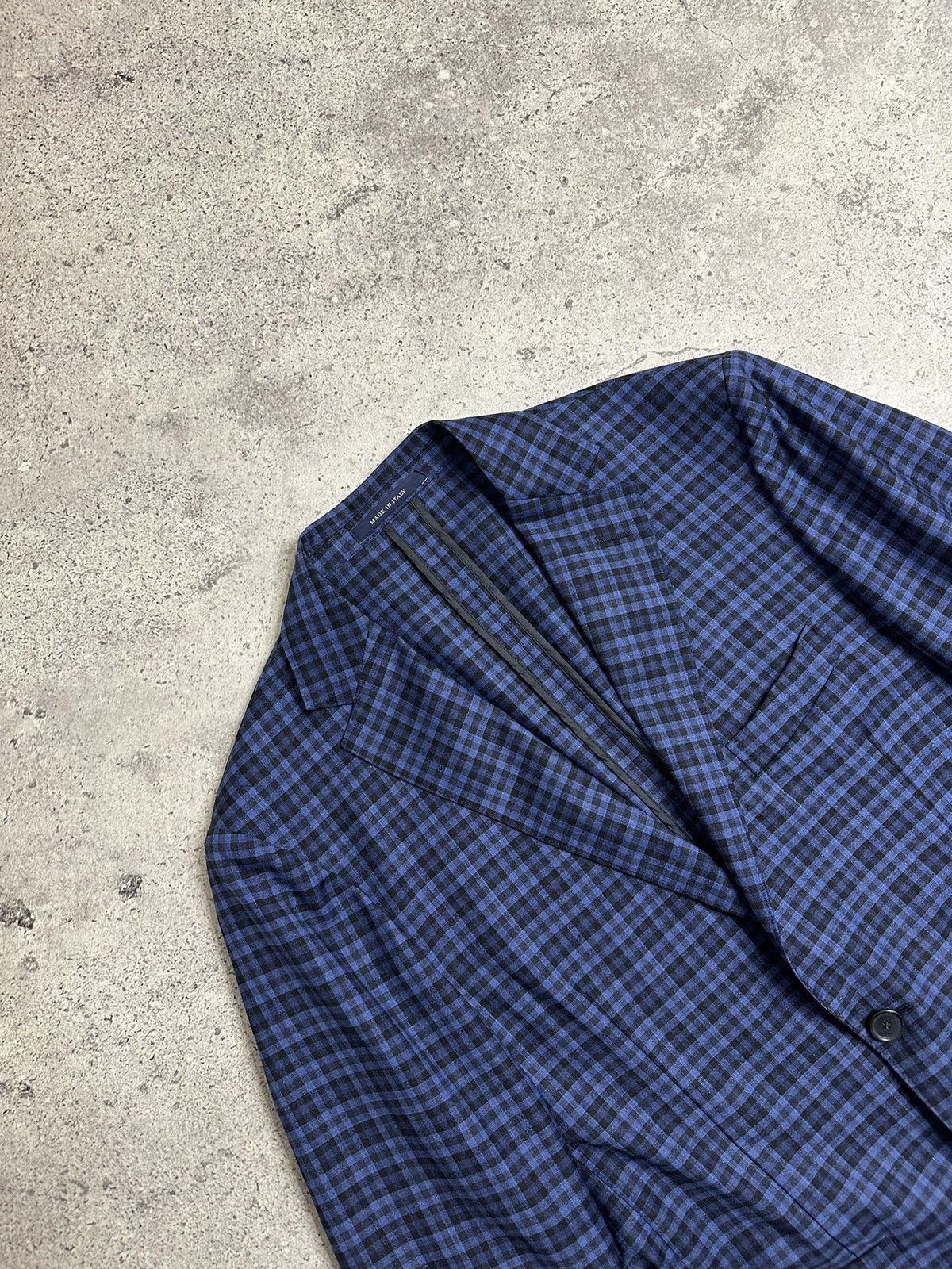 Boggi Boggi Milano Reda 1865 Blue Plaid Light Wool Button Blazer Size US S / EU 44-46 / 1 - 3 Thumbnail
