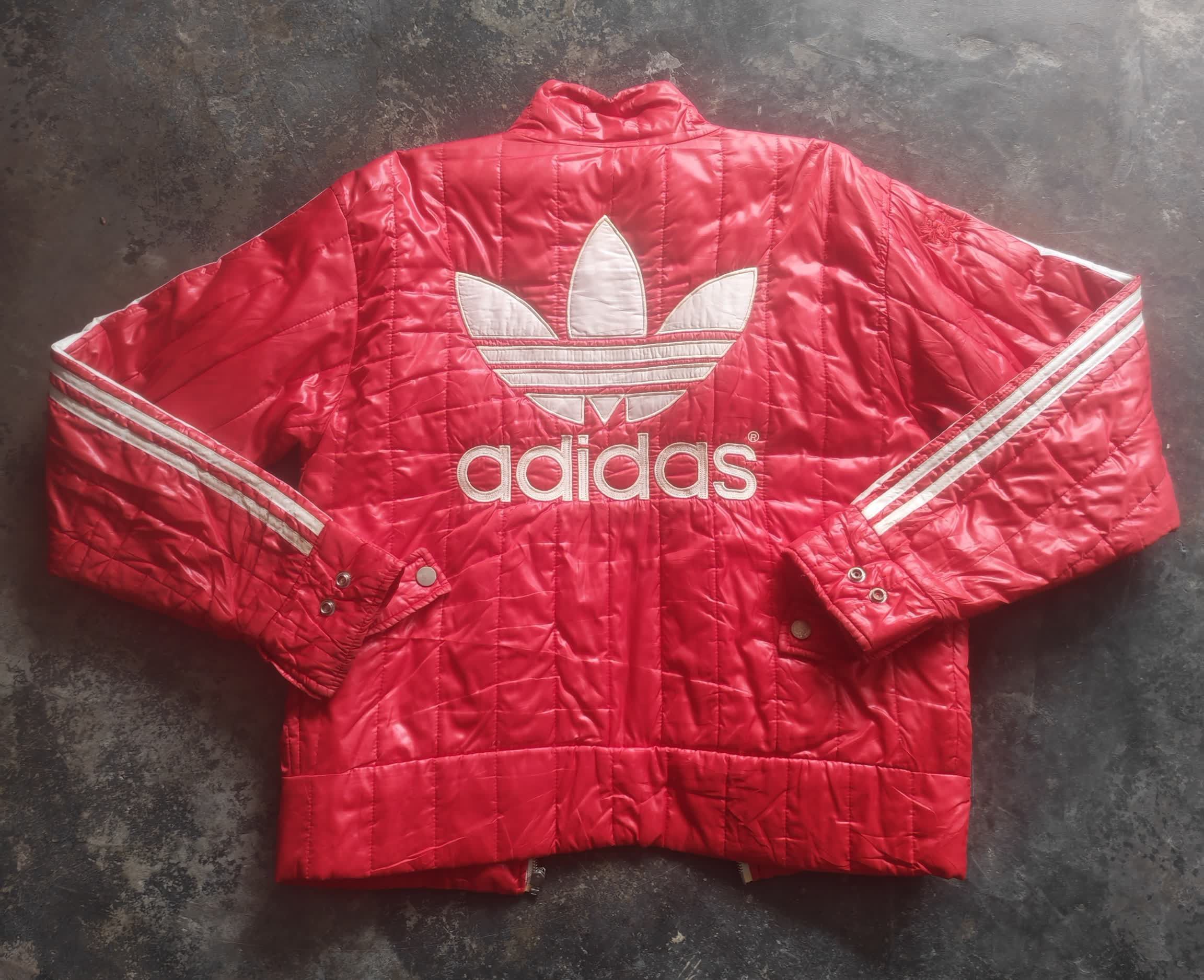 Adidas Adidas Originals Vintage Trefoil Quilted Jacket Red Size M Size US M / EU 48-50 / 2 - 3 Thumbnail