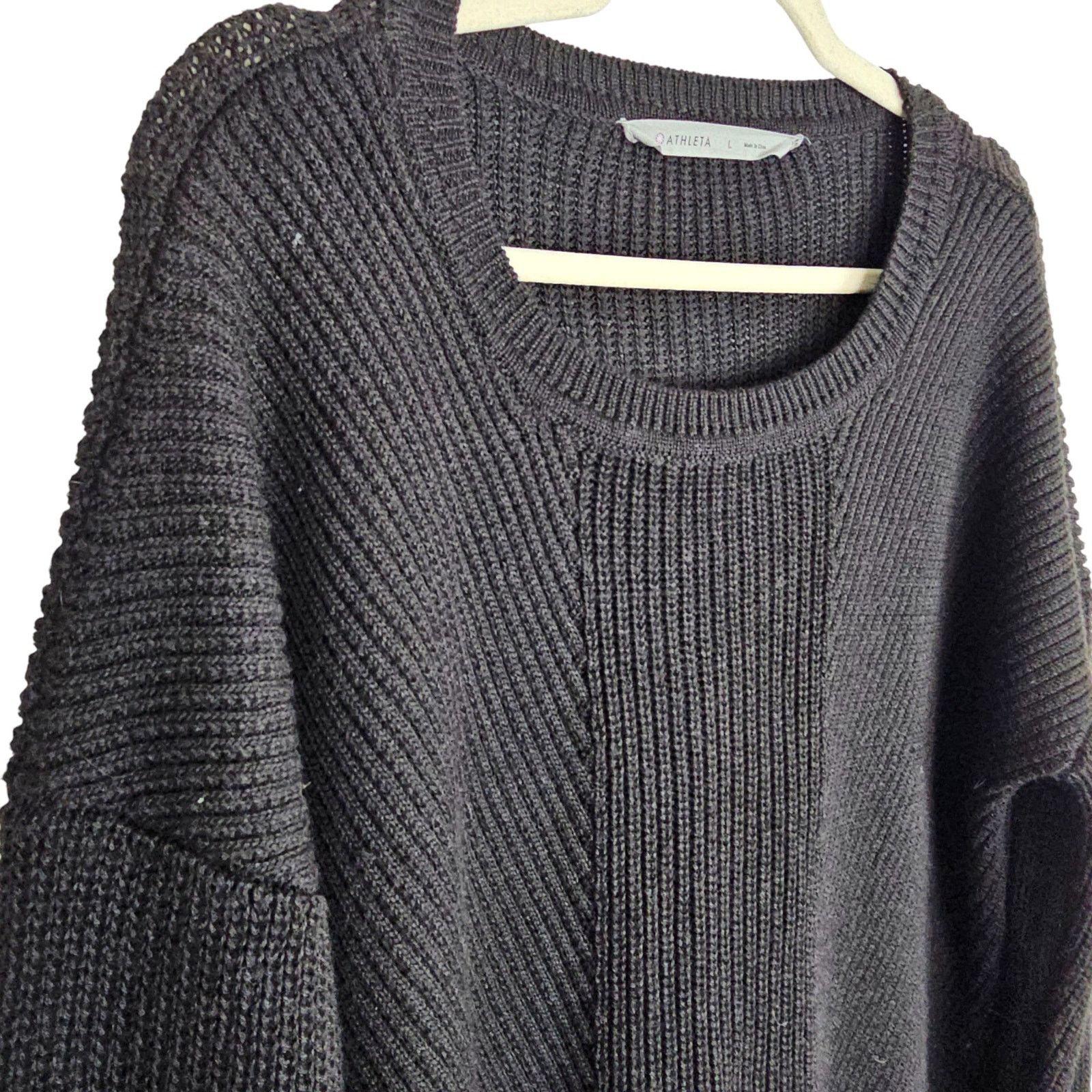 Athleta Athleta Womens Merino Wool Ribbed Sweater Size L Heavy Knit Size L / US 10 / IT 46 - 5 Thumbnail