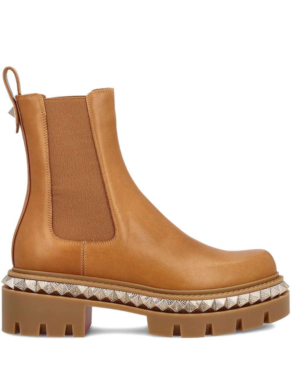 Christian Louboutin St Emilia Pyraclou Flat Terra Brown Chelsea Lug Boot 38 Size US 8 / IT 38 - 3 Thumbnail