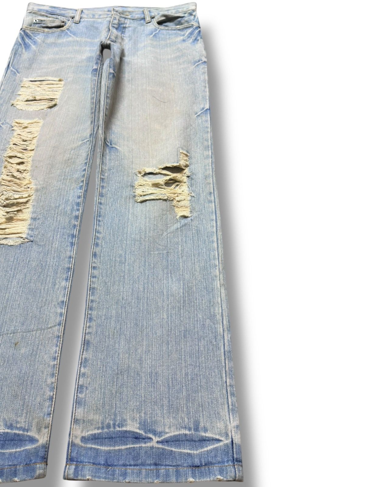 Other Vintage Japanese Brand Faded Grunge Distressed Denim Size US 34 / EU 50 - 4 Thumbnail