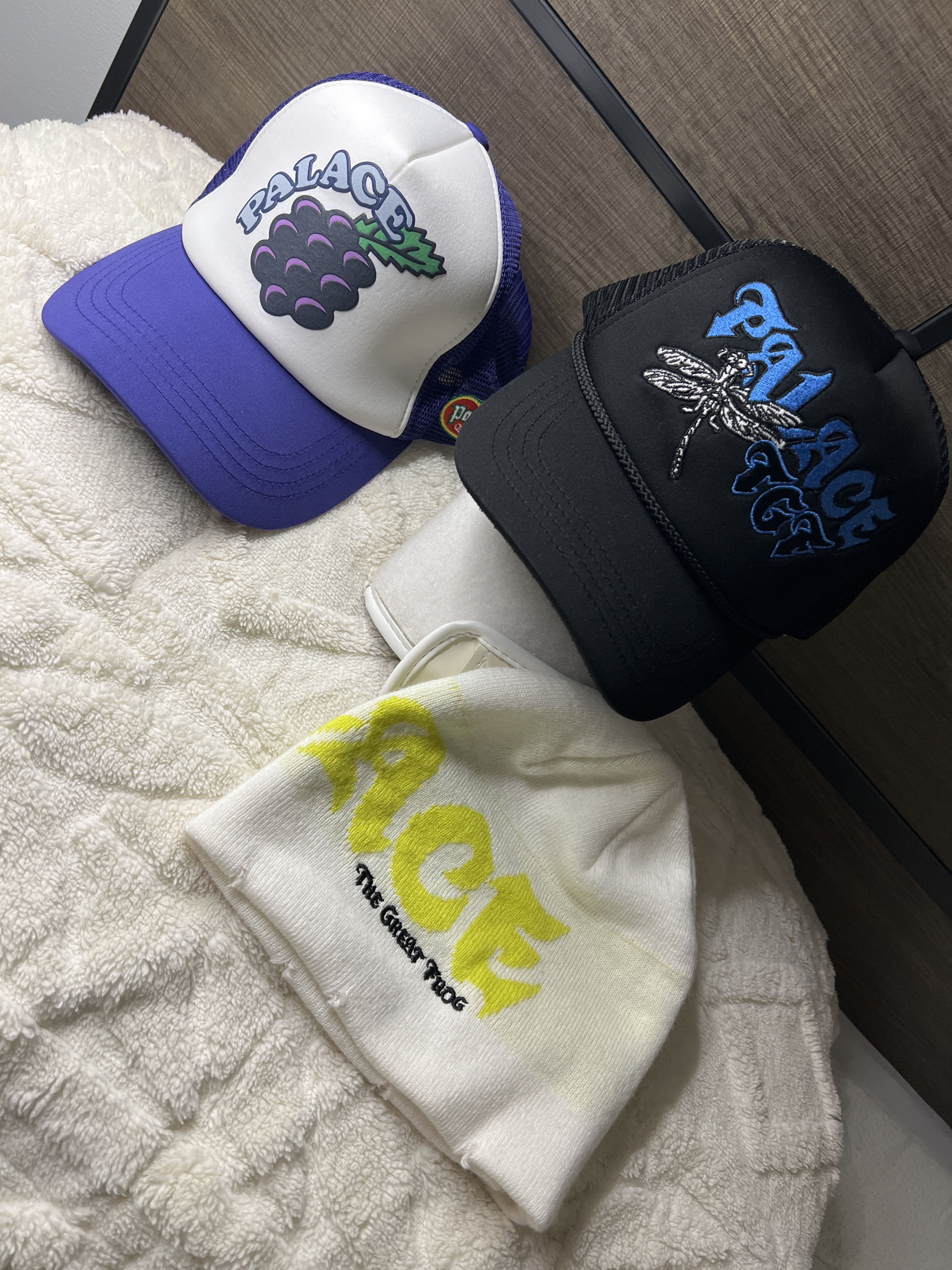 Palace TGF trucker & beanie/ Palace Grape trucker