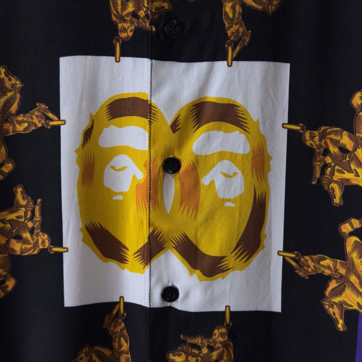 Bape Bape Double Ape Head Relaxed Shirt Black 2021 Size US S / EU 44-46 / 1 - 4 Thumbnail