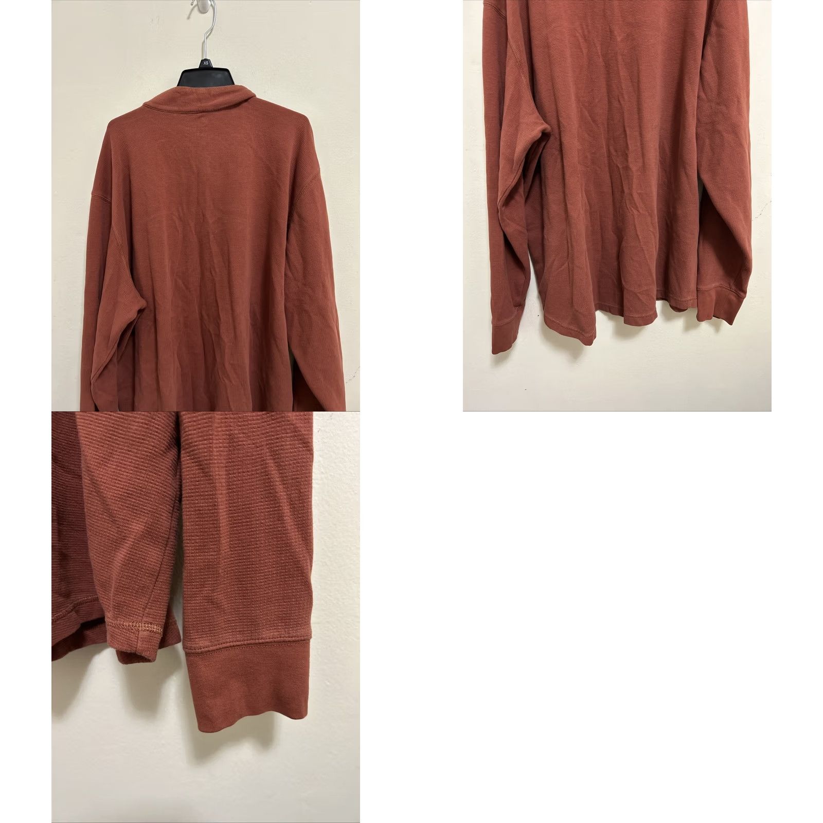 Carhartt Carhartt Long Sleeve Thermal Mens 2XL Red Pullover 1/4 Zip Waffle-Knit Shirt Relaxed Size US XXL / EU 58 / 5 - 8 Thumbnail