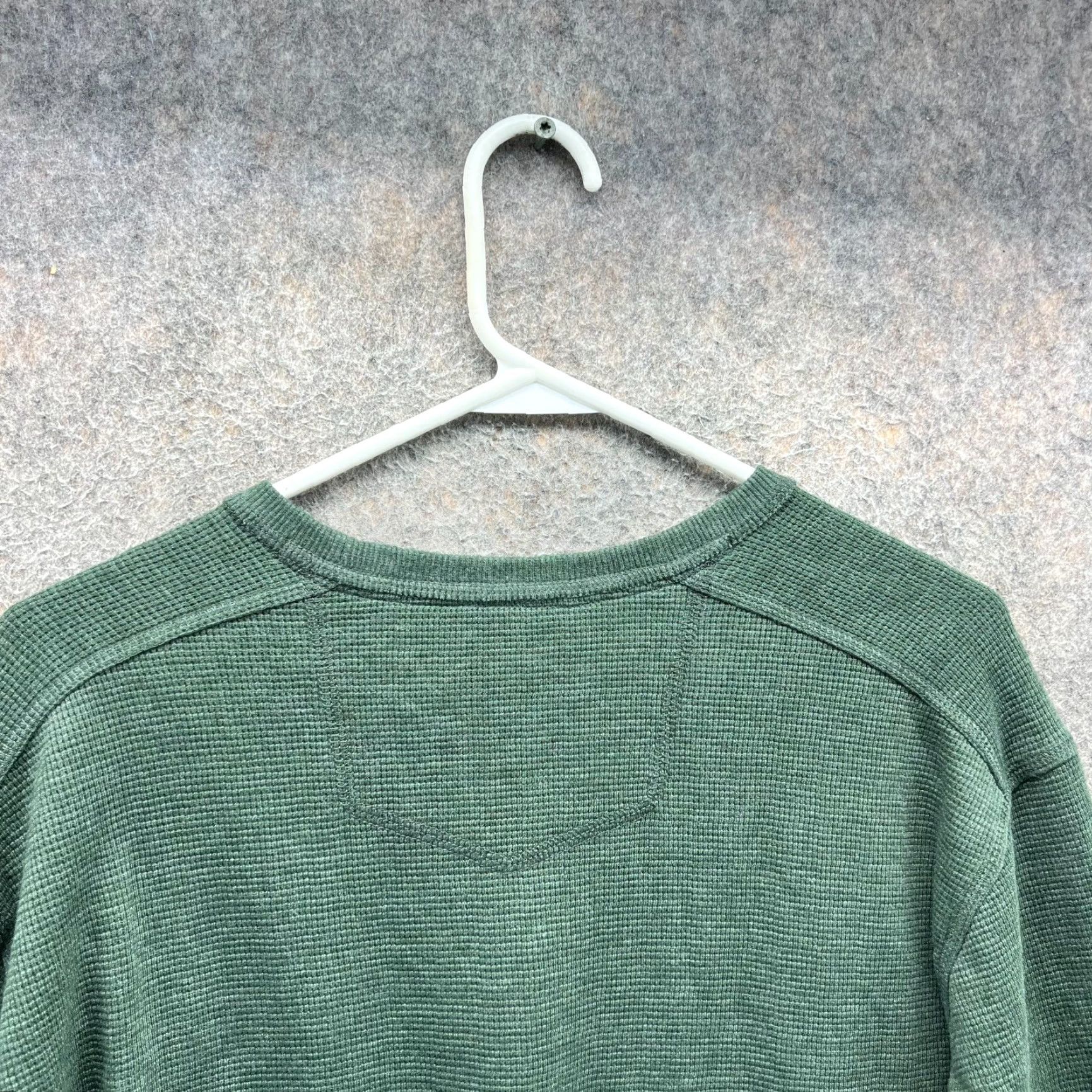 Eddie Bauer Eddie Bauer Shirt Mens XL Green Pullover Long Sleeve Crewneck Waffle Knit Cotton Fleece Logo Solid Vintage No Size US XL / EU 56 / 4 - 7 Thumbnail