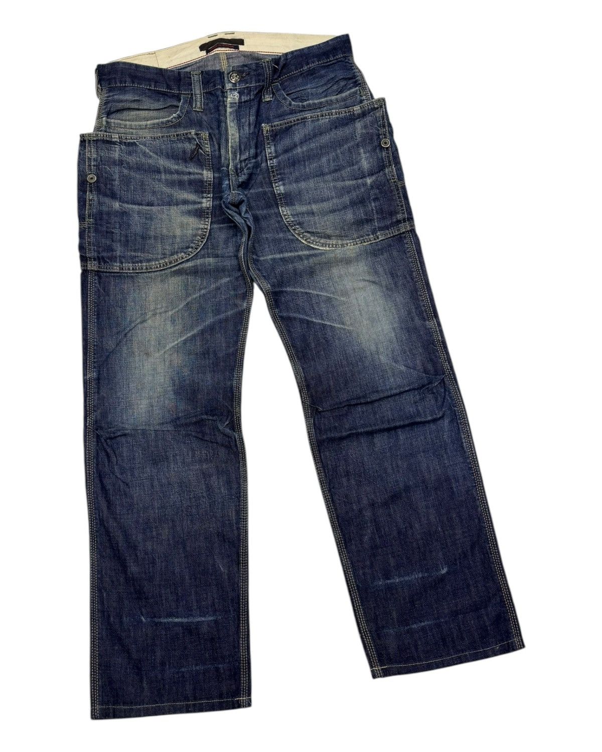 Hysteric Glamour 🔥BLUE WAY MADE IN NIPPON BAGGY JEANS DISTRESSED DENIM RARE Size US 33 - 3 Thumbnail