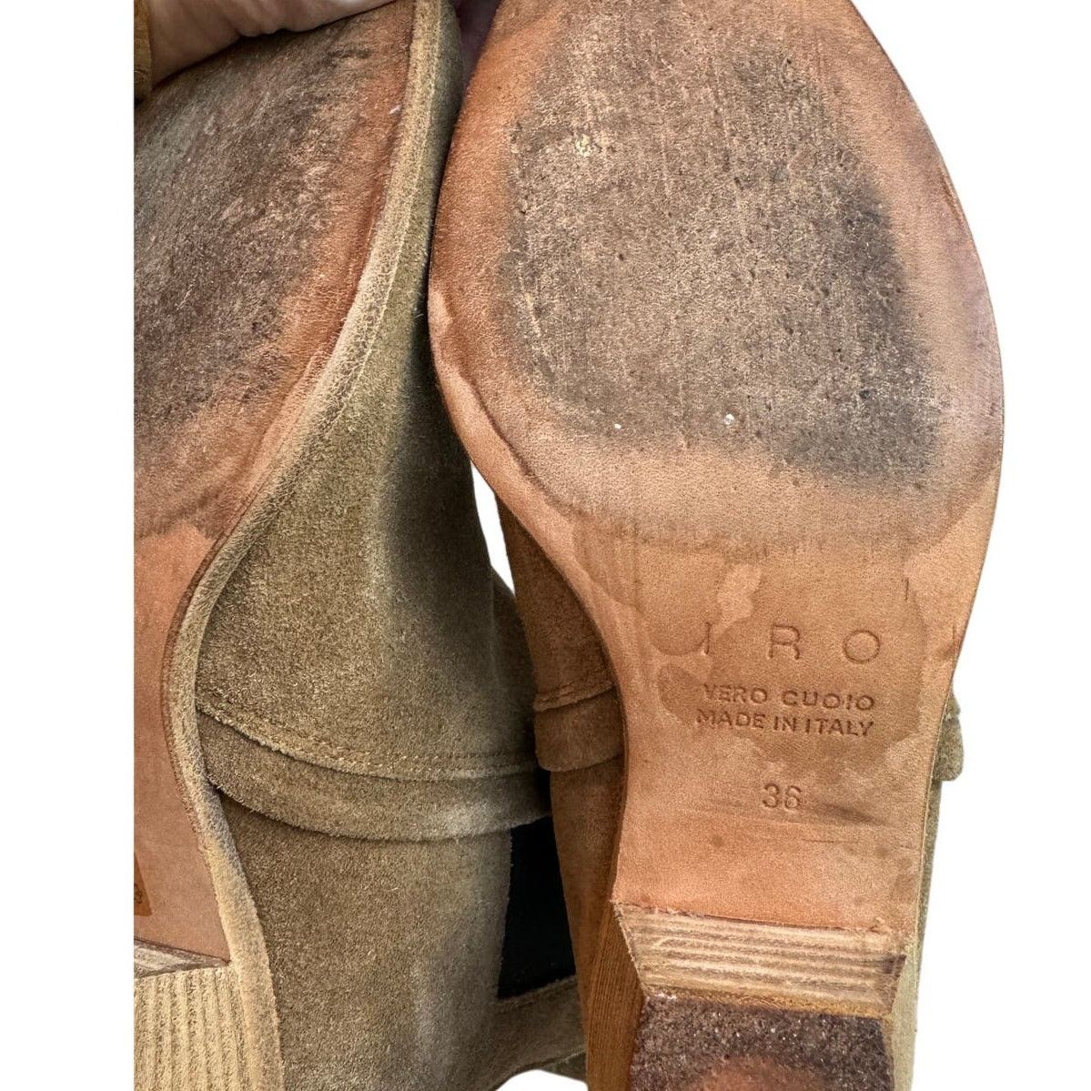 Iro IRO Beige Suede Heeled Almond Toe Chelsea Boots Size 36 Size US 5 / IT 35 - 4 Thumbnail