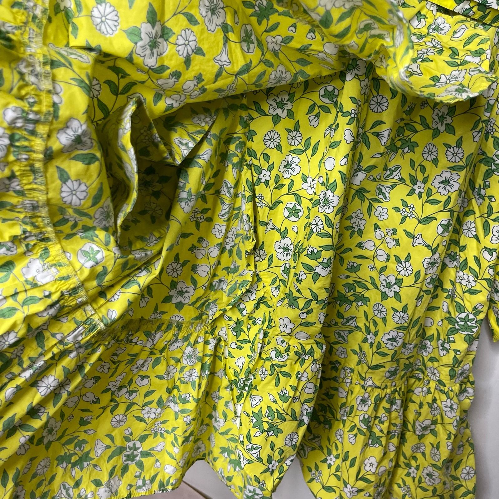 Banjanan Banjanan Audrey Mini Floral Cotton Dress Yellow Womens L Size L / US 10 / IT 46 - 11 Thumbnail