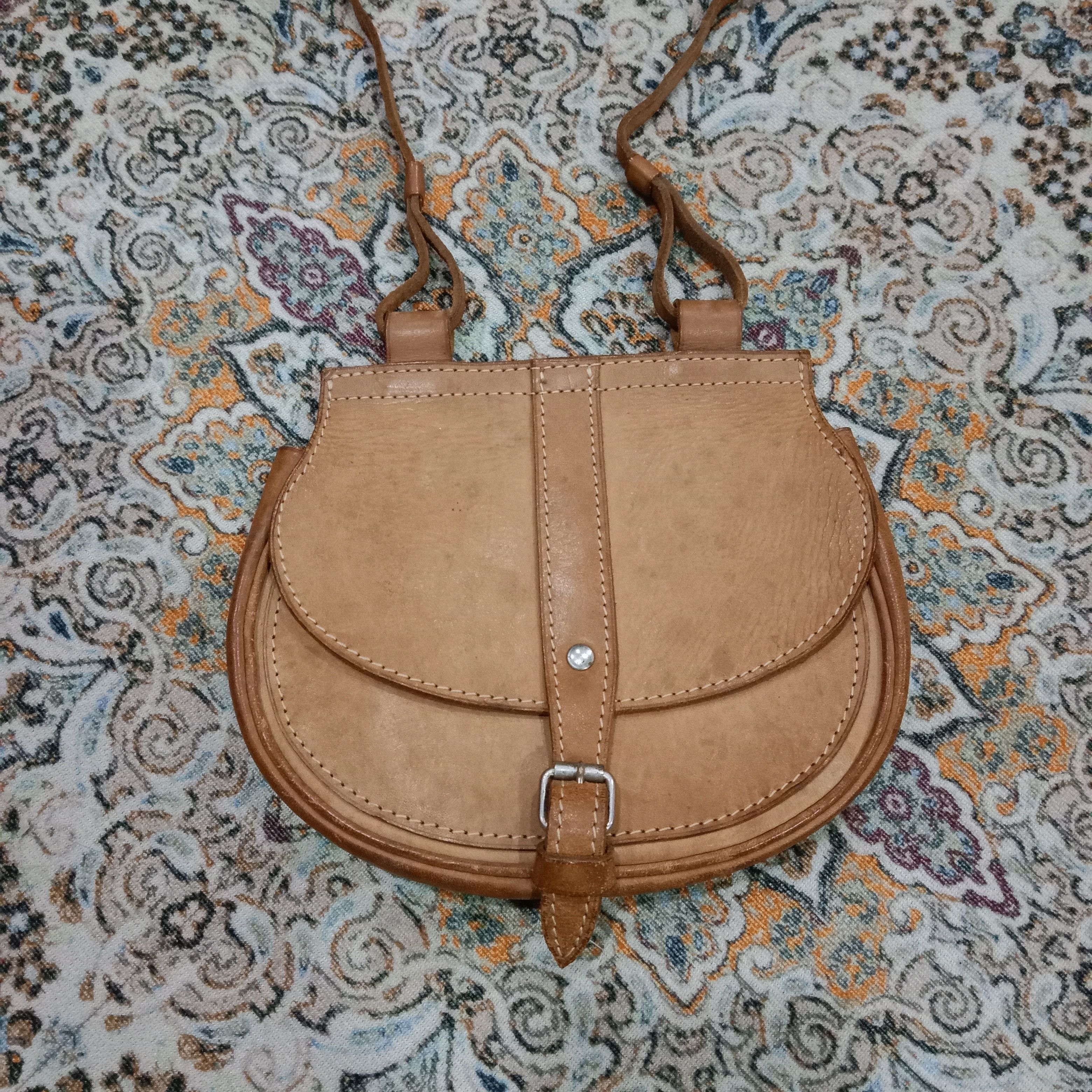 Genuine Leather Vintage Genuine Leather Mini Saddle Crossbody Bag Size ONE SIZE - 4 Thumbnail
