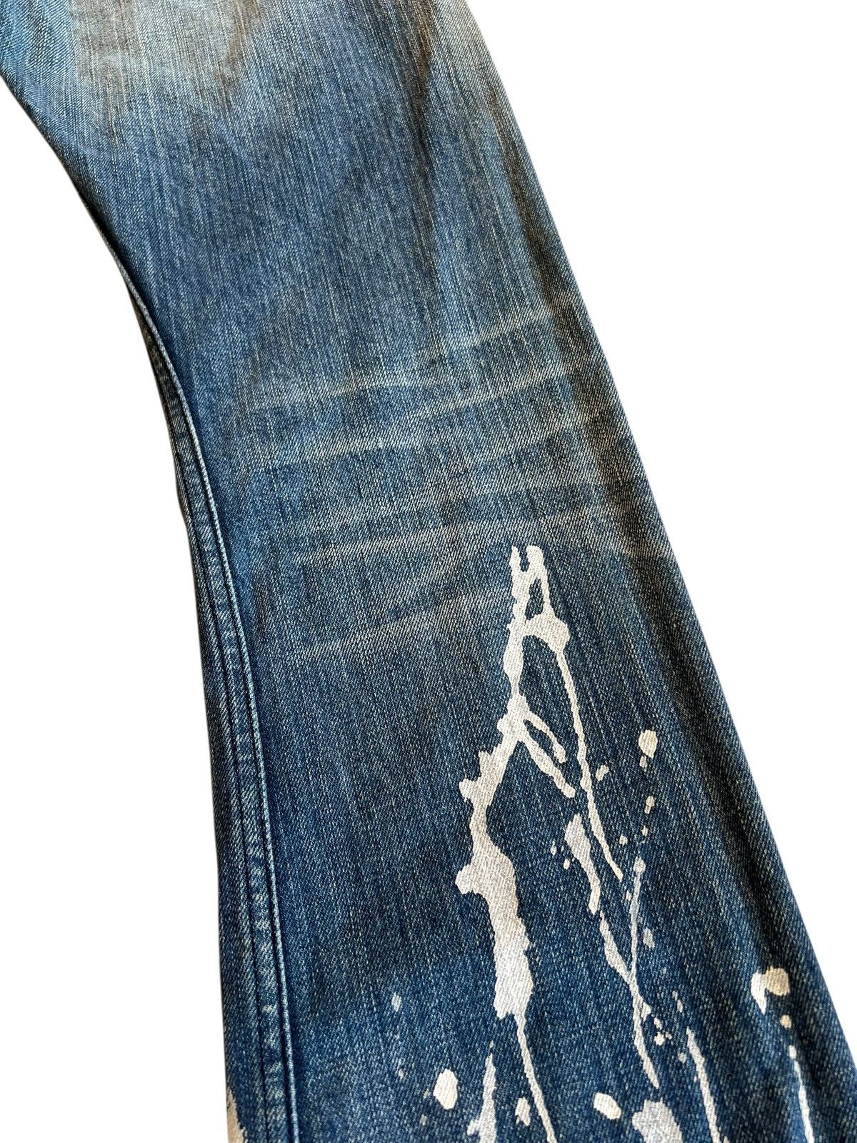 Japanese Brand Vintage Japanese Brand Burden Flare Distressed Painted Jean Size US 30 / EU 46 - 13 Thumbnail