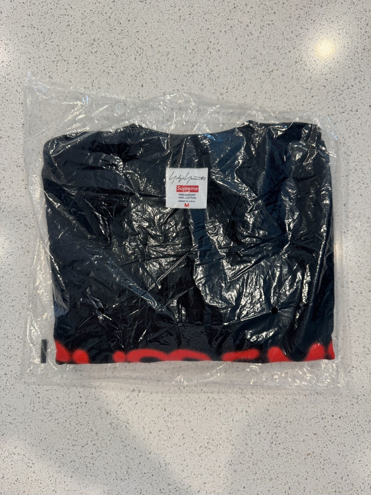 Supreme × Yohji Yamamoto Supreme x Yohji Yamamoto Logo Tee Black Size US M / EU 48-50 / 2 - 2 Thumbnail