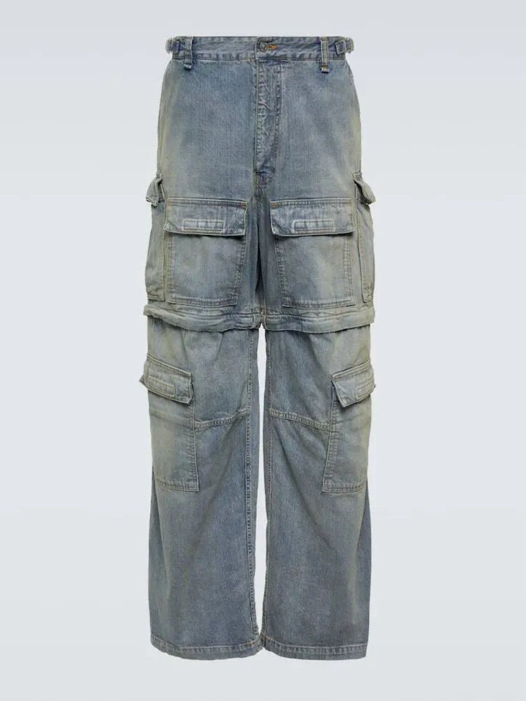 Balenciaga Mid-Rise Japanese Denim Cargo Jeans Size US 30 / EU 46 - 1 Thumbnail