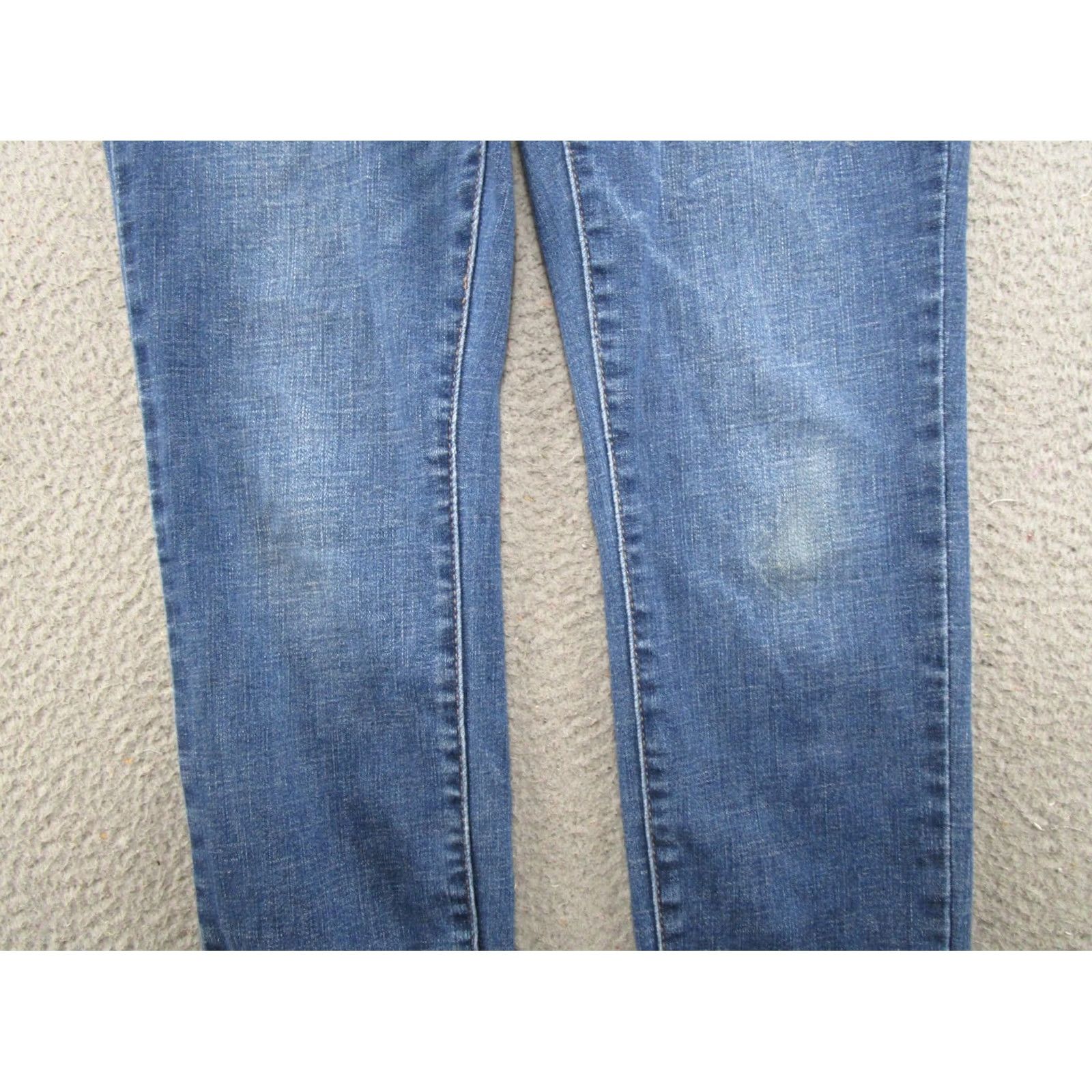 Denime Judy Blue Jeans Skinny Button Fly Womens Size 29 Medium Wash Denim Stretch 5-Pocket Size 29" - 2 Thumbnail
