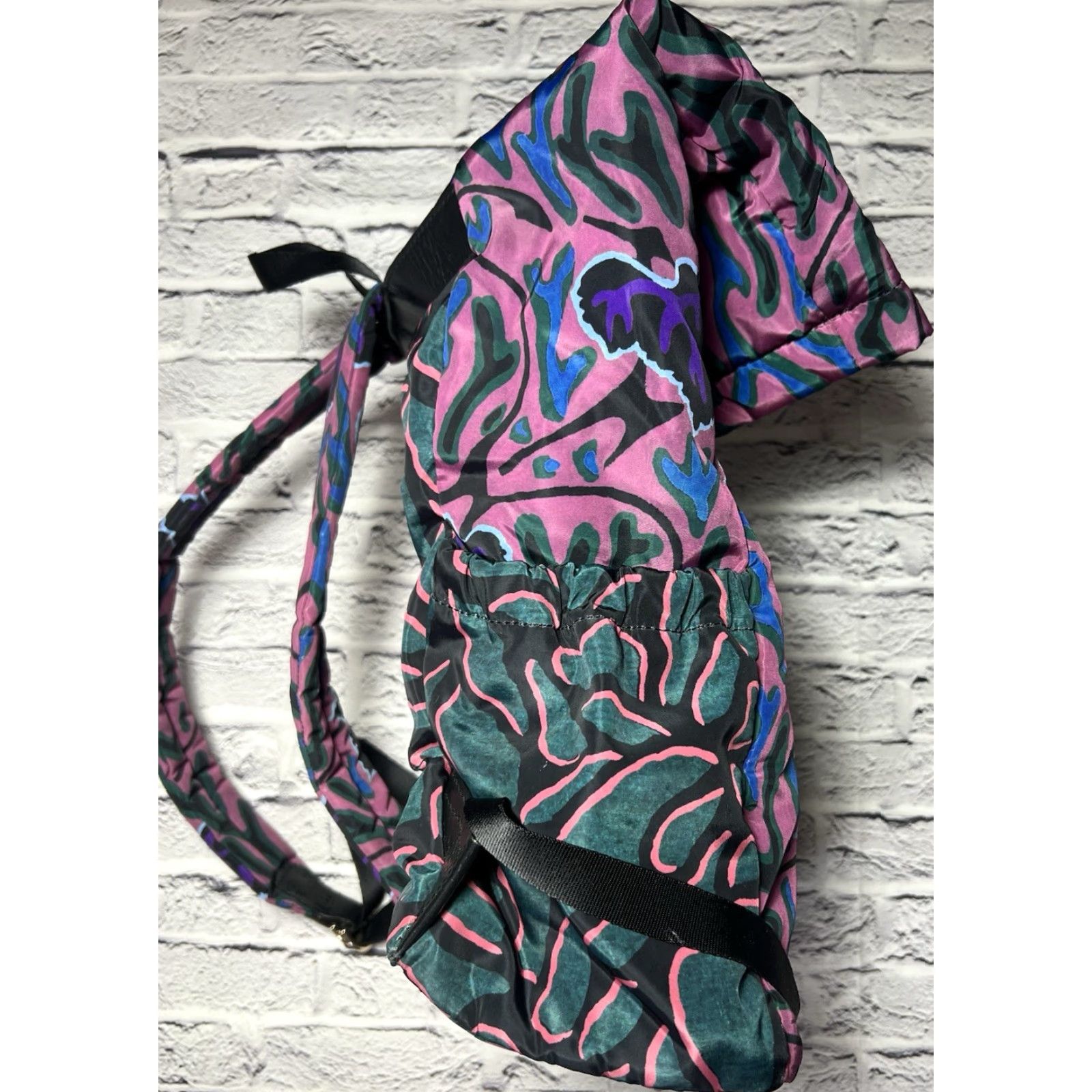 Paul Smith Paul Smith Multicolor Fold Over Backpack Bag Women Nylon Folding Backpack Multicolor Designer 14.75” tall 10” W x 6” Deep Womens Size ONE SIZE - 2 Thumbnail