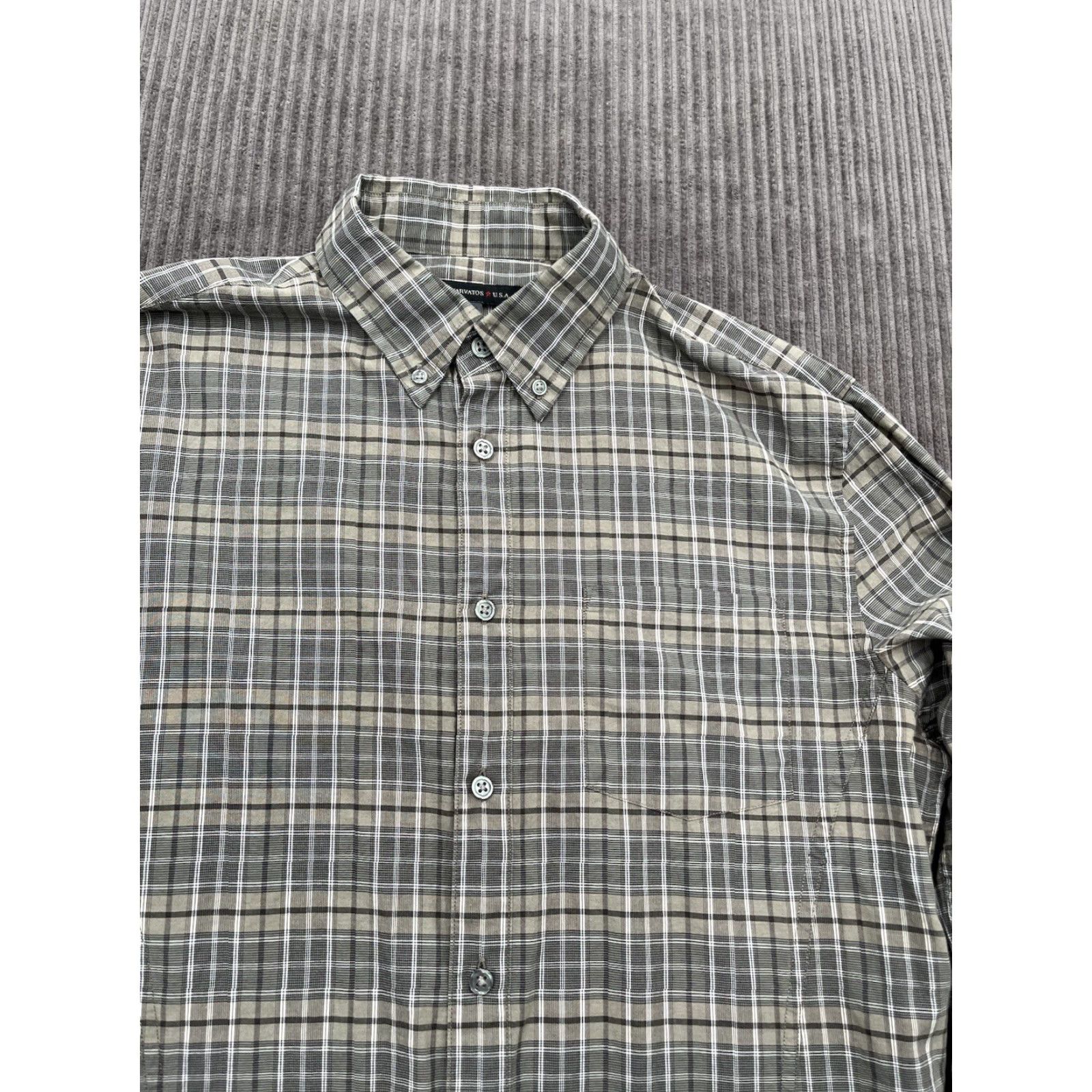 John Varvatos John Varvatos Men Plaid Shirt Size M Cotton Long Sleeve Button-Up Casual Shirt Size US M / EU 48-50 / 2 - 7 Thumbnail