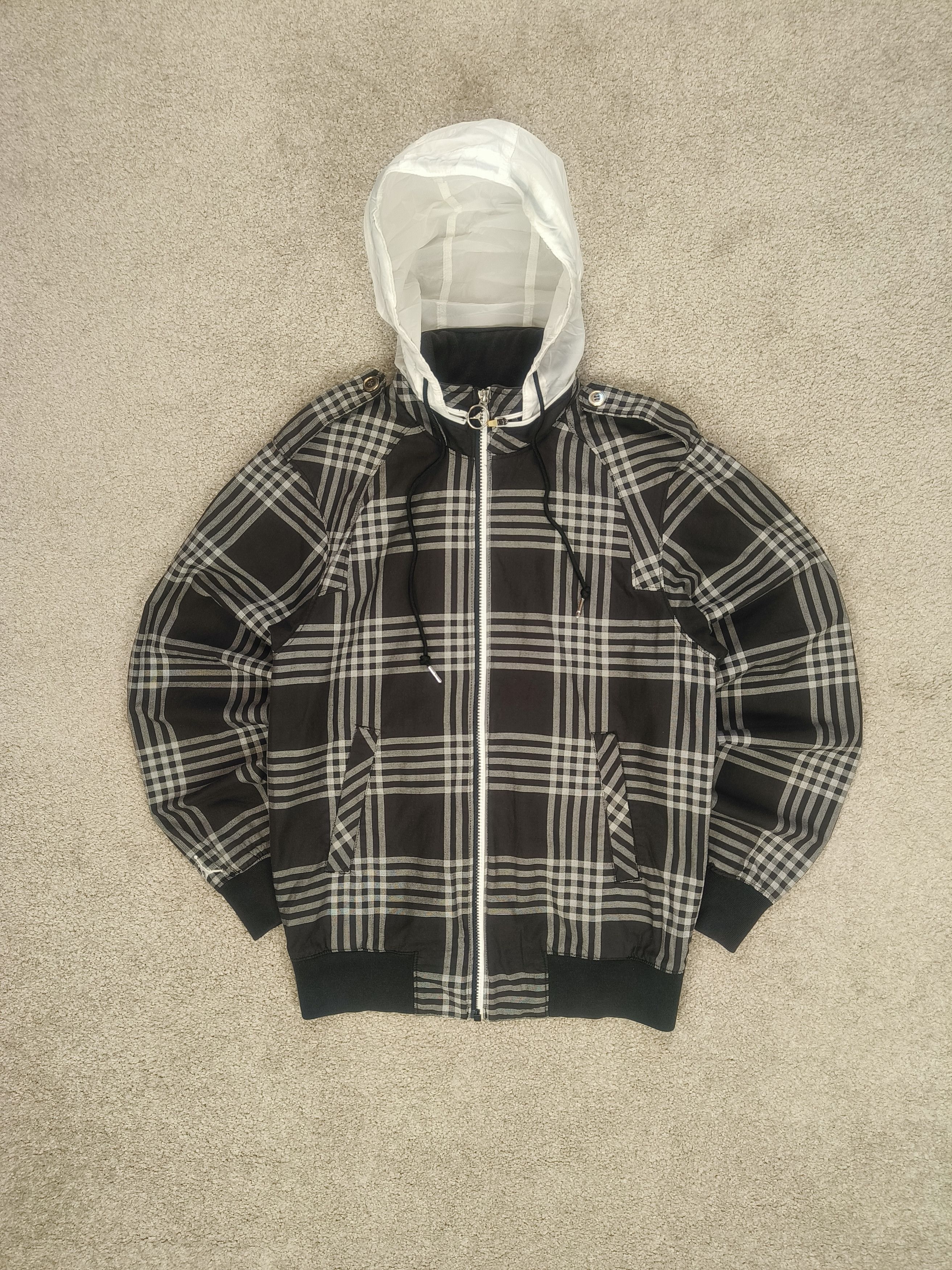 Jordan Brand Jordan Brand Plaid Check Hoodie Full Zip Streetwear Jacket Size US S / EU 44-46 / 1 - 1 Thumbnail